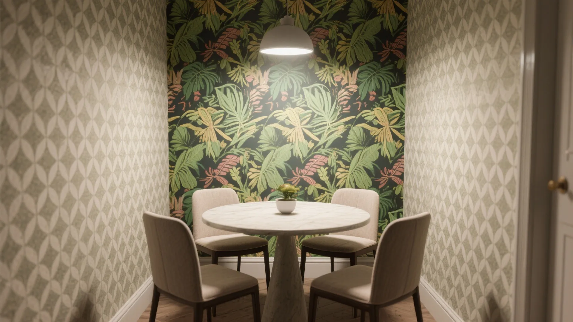 3. Wallpaper or mural as an instant statement