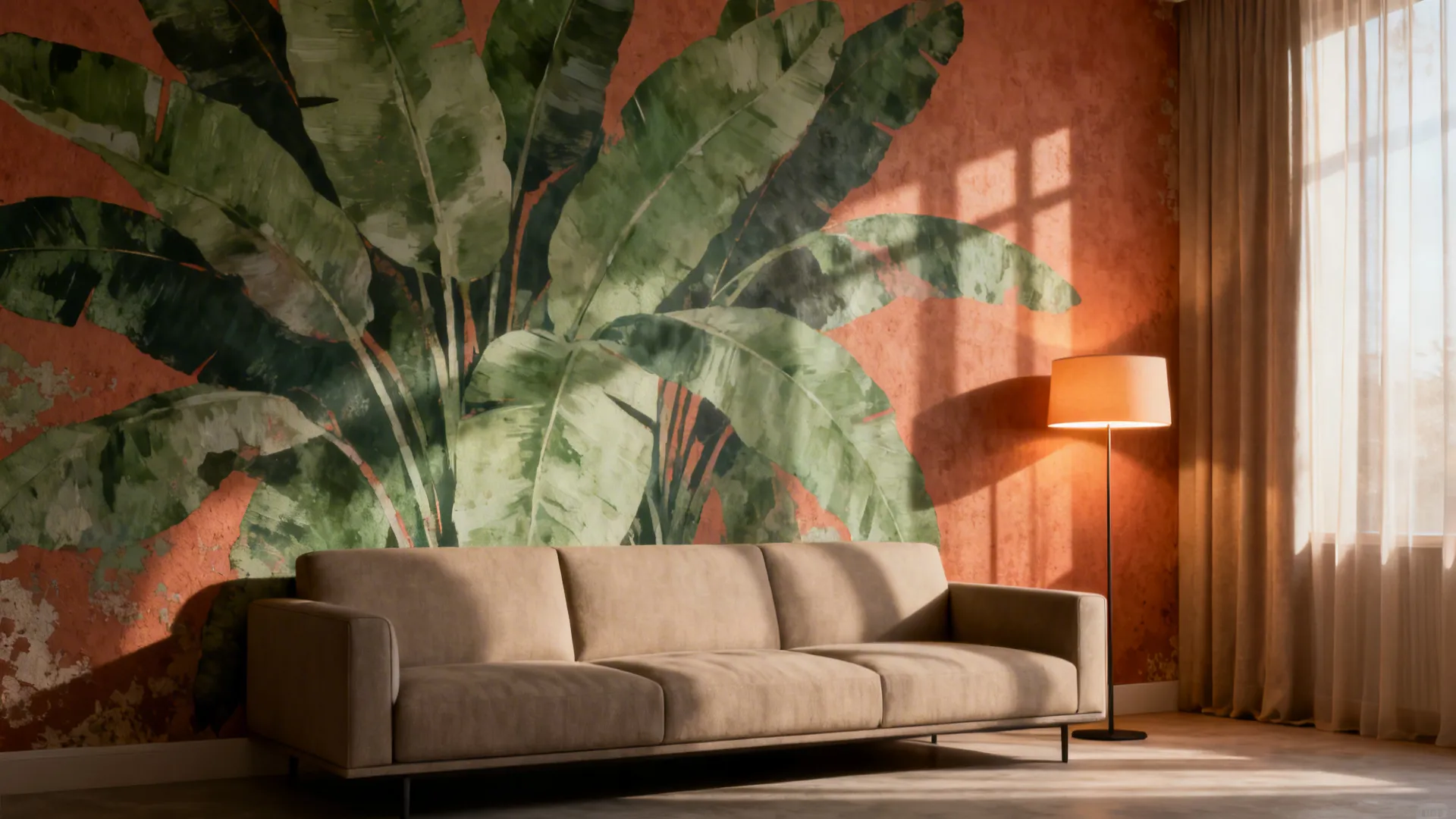 4. Statement mural or large-format wallpaper