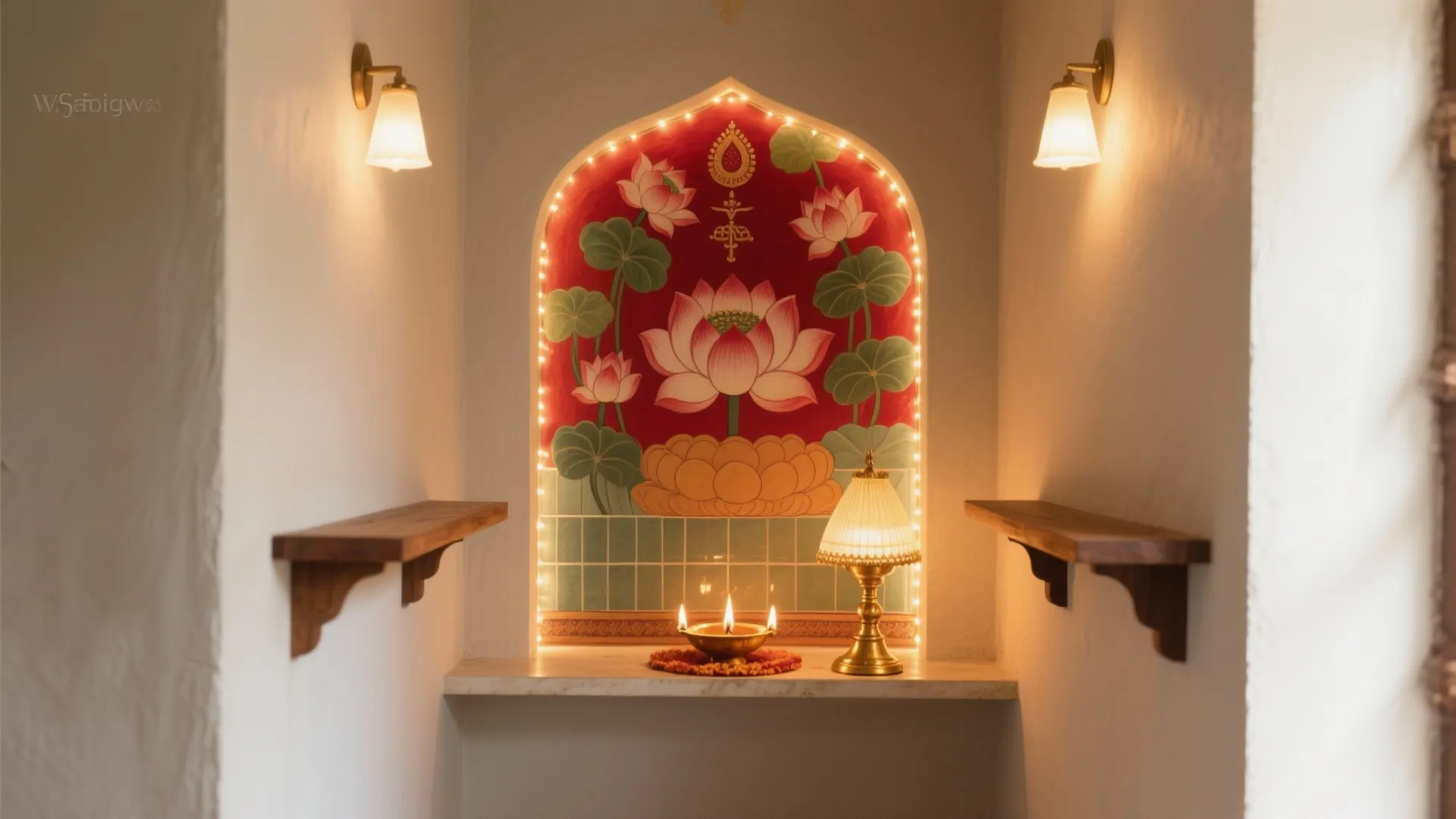 Kerala Mural Backdrop and Warm Glow