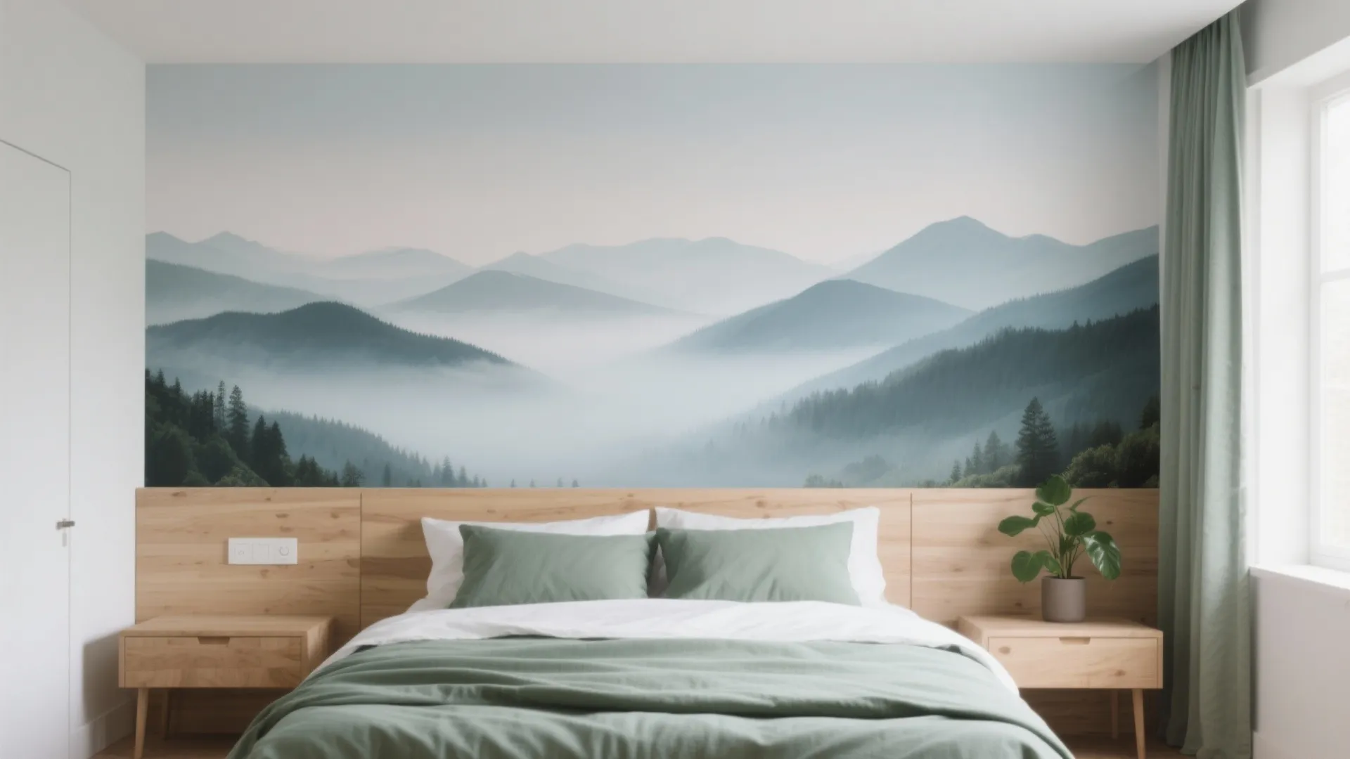 Custom murals and bold patterns for depth