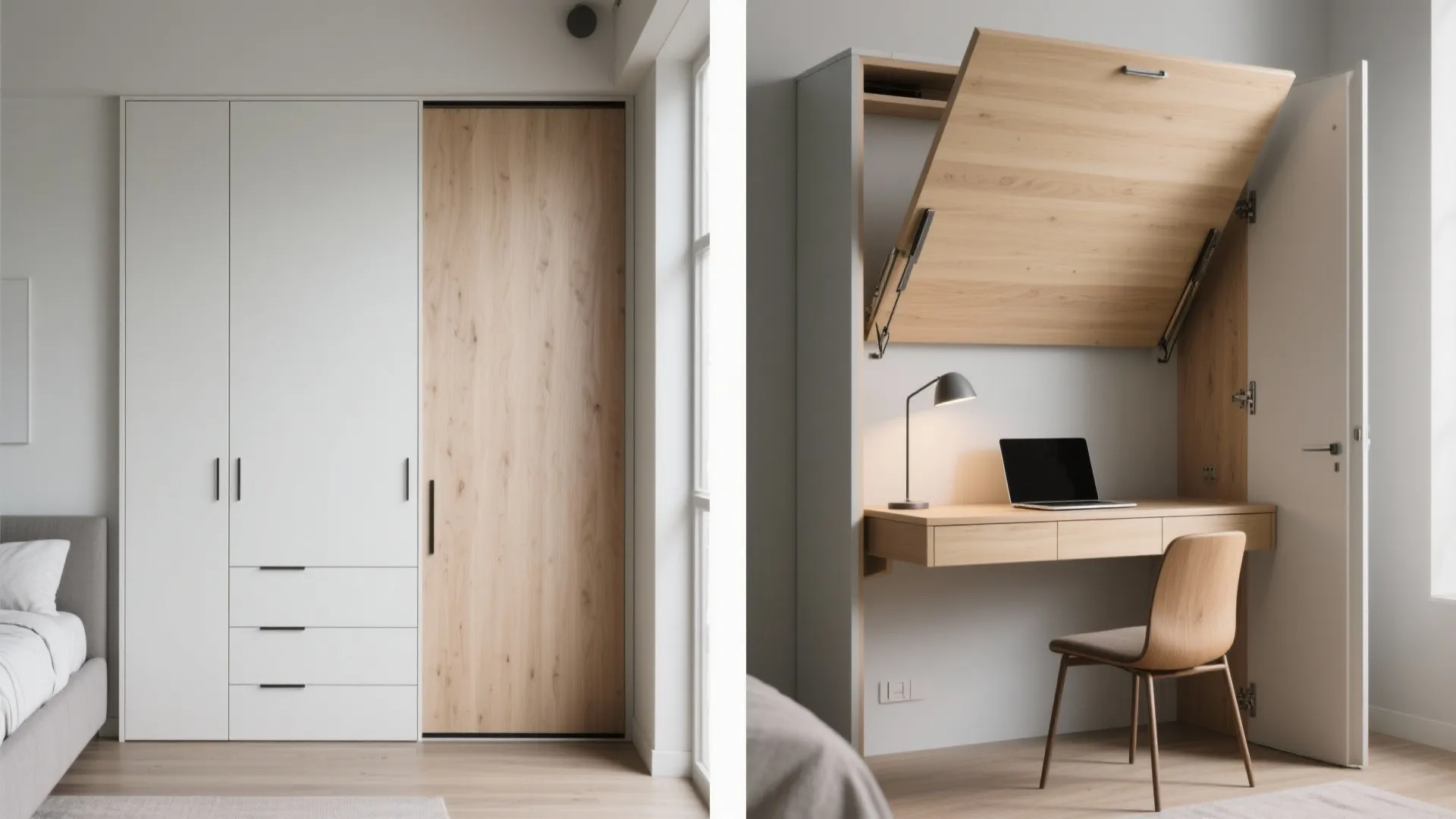 2. Murphy Bed that Converts to Desk