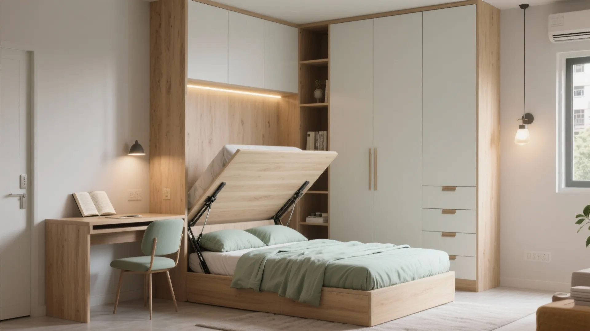 Sofa-Cum-Bed and Wall Beds: Double Duty without Clutter