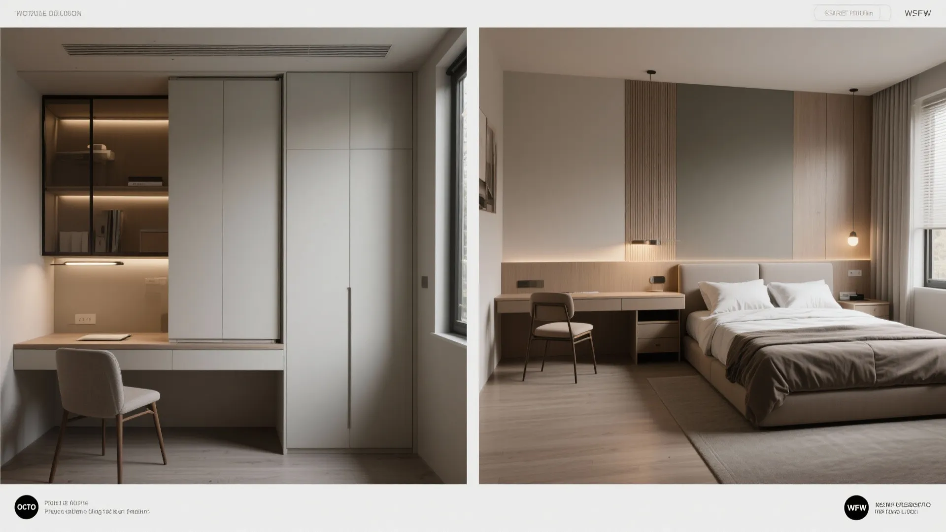 4. Multi-use guest wall (Murphy bed + desk)