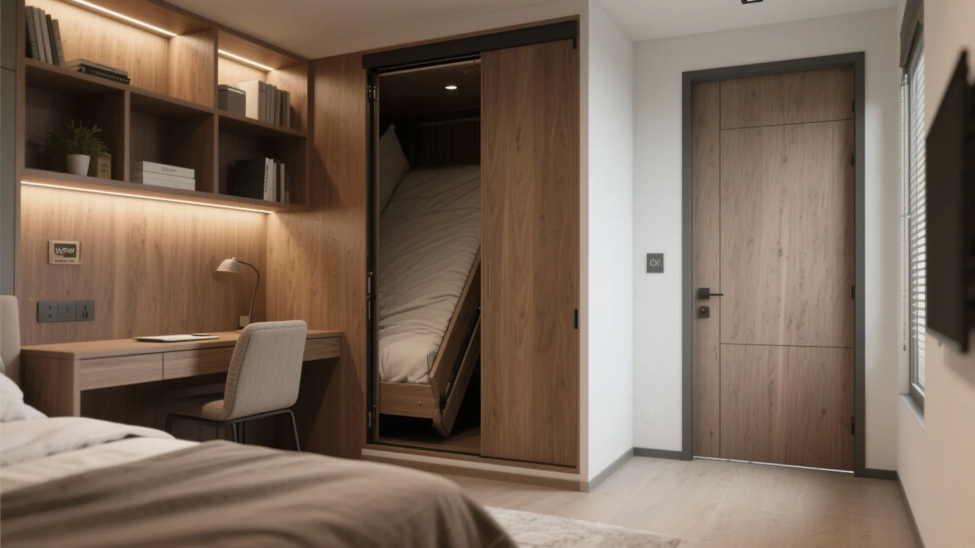 3. Murphy bed in second bedroom for flexible use