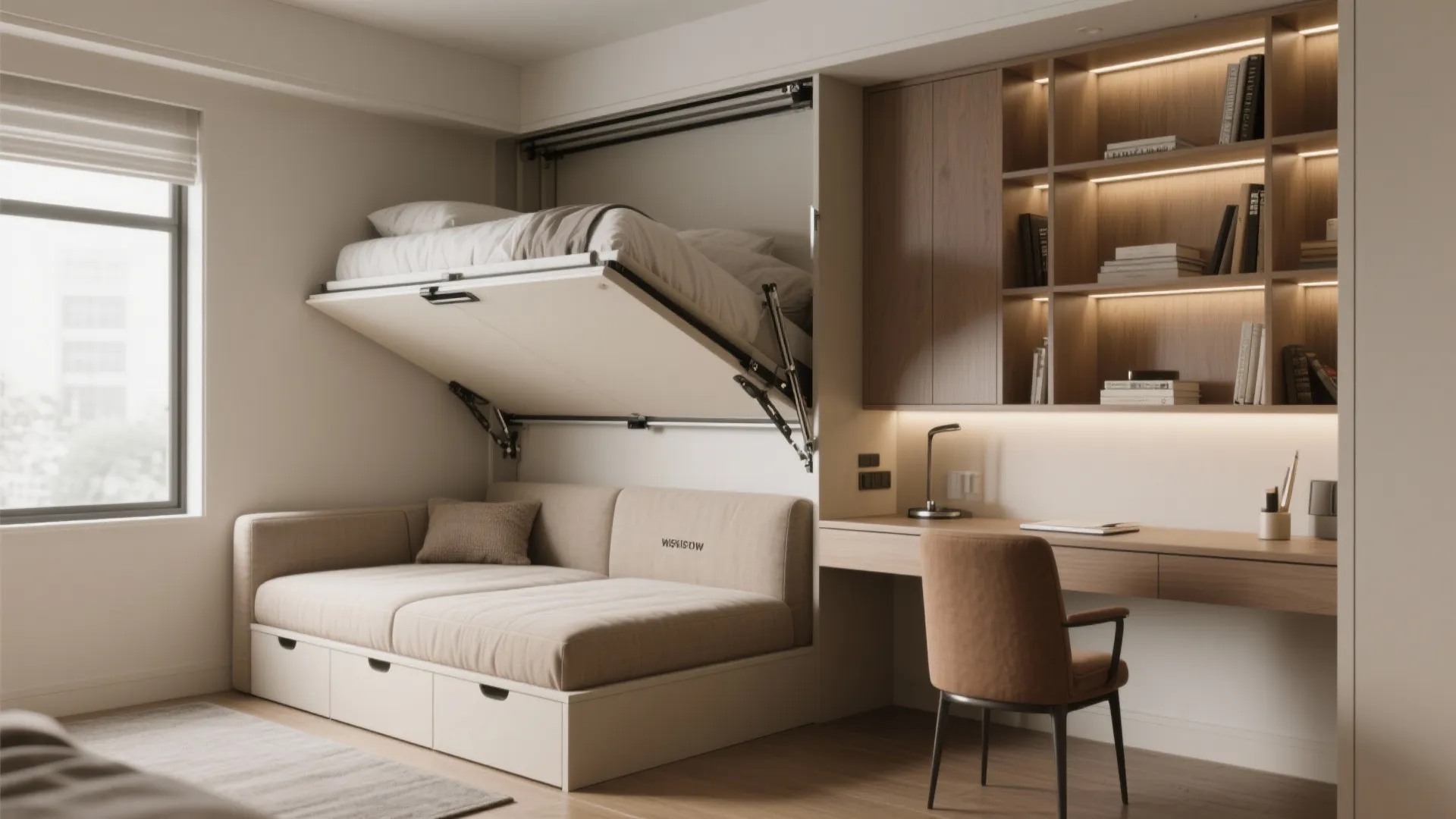 4. Multi-use rooms and foldaway furniture