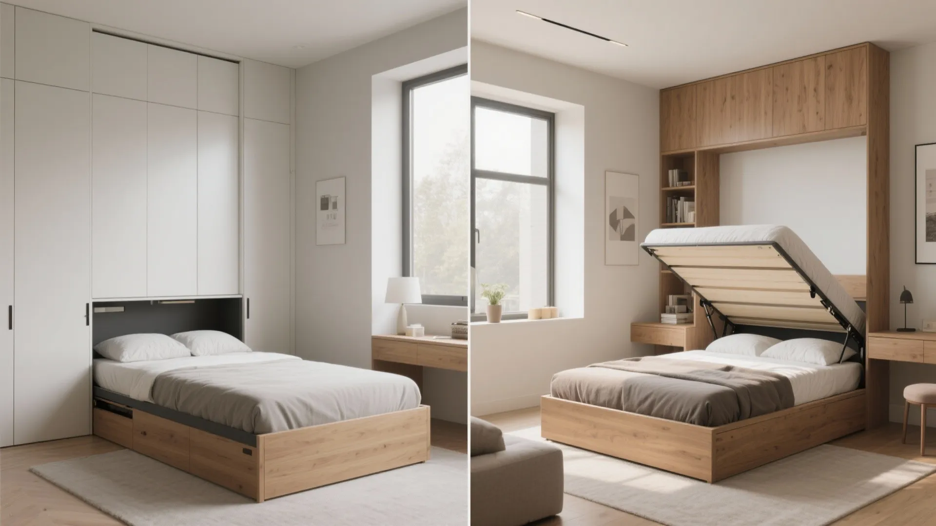 2. Murphy bed that disappears when you don’t sleep