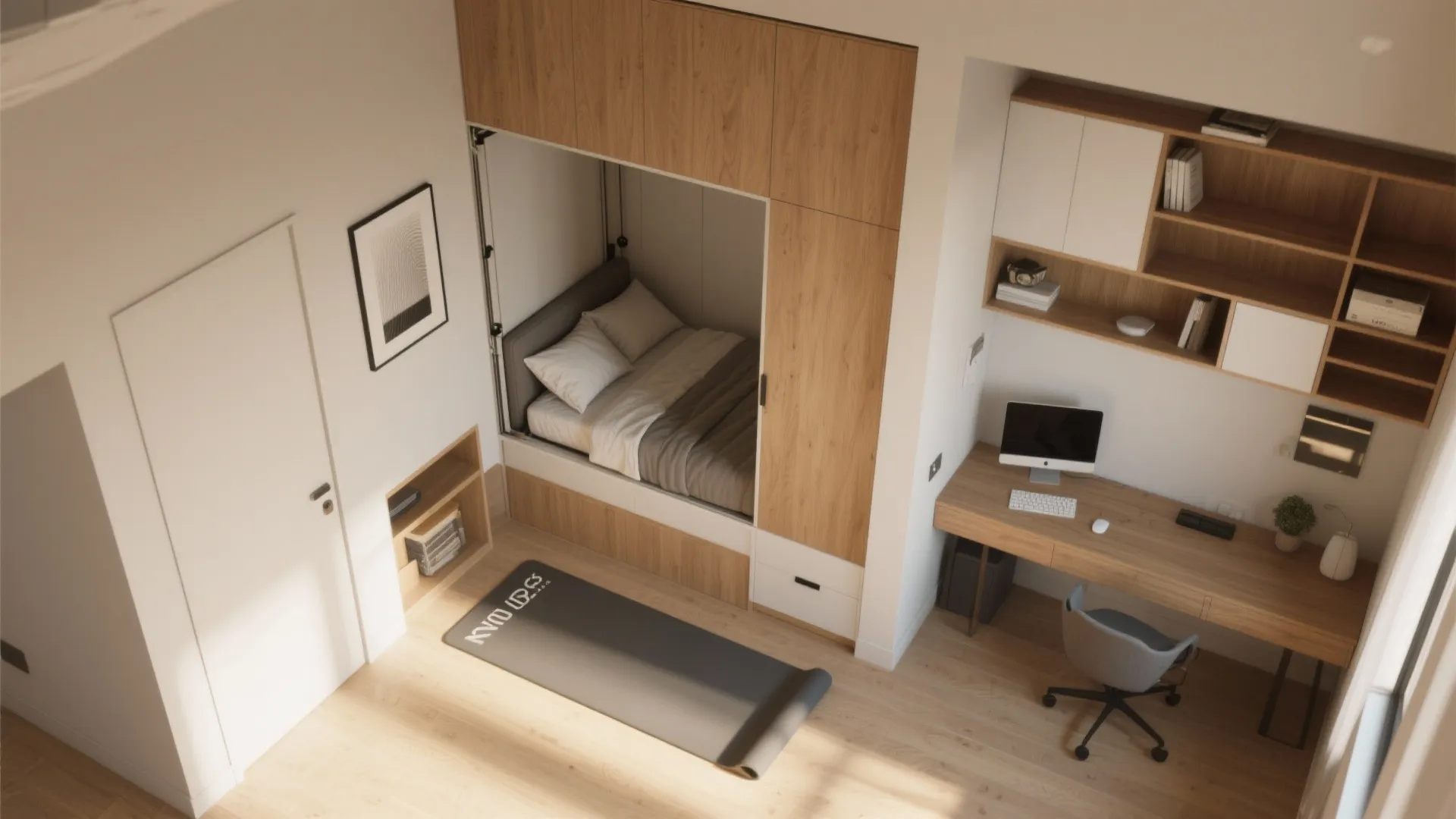 4. Multi-Use Bedroom with Murphy Bed