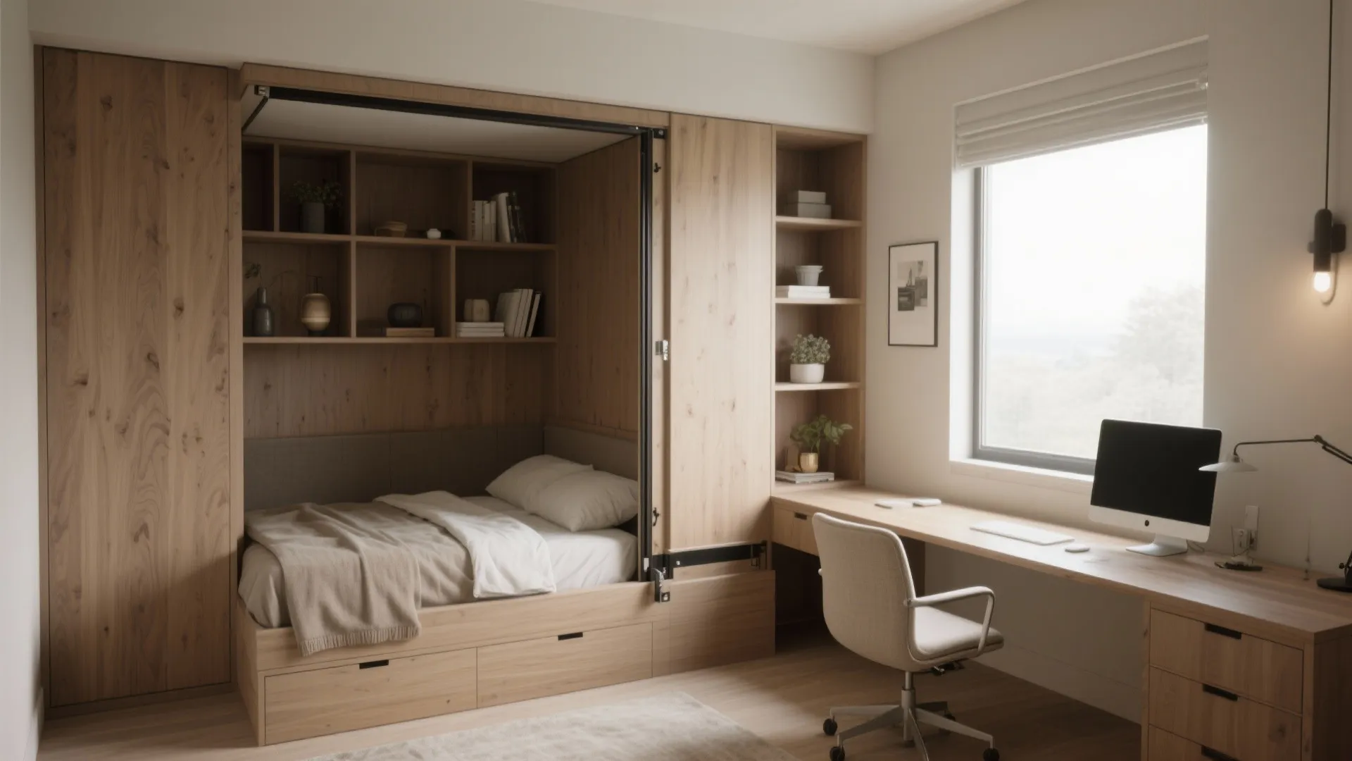 1. Flexible living zones with multi-use furniture