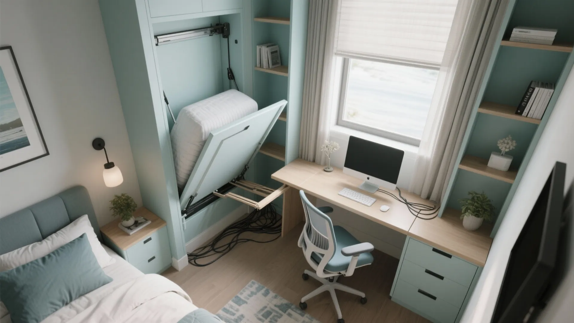 2. Flexible guest room that doubles as home office