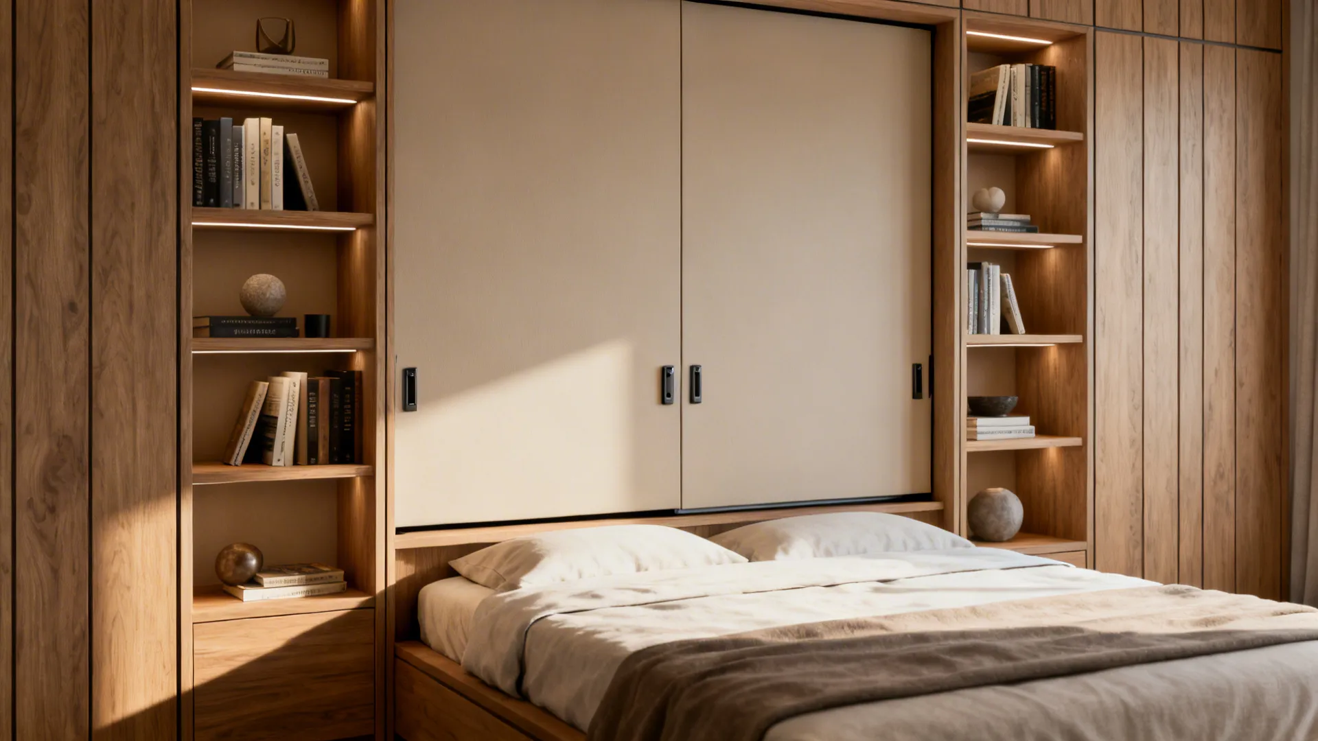 2. Murphy Bed with Shelving Surround