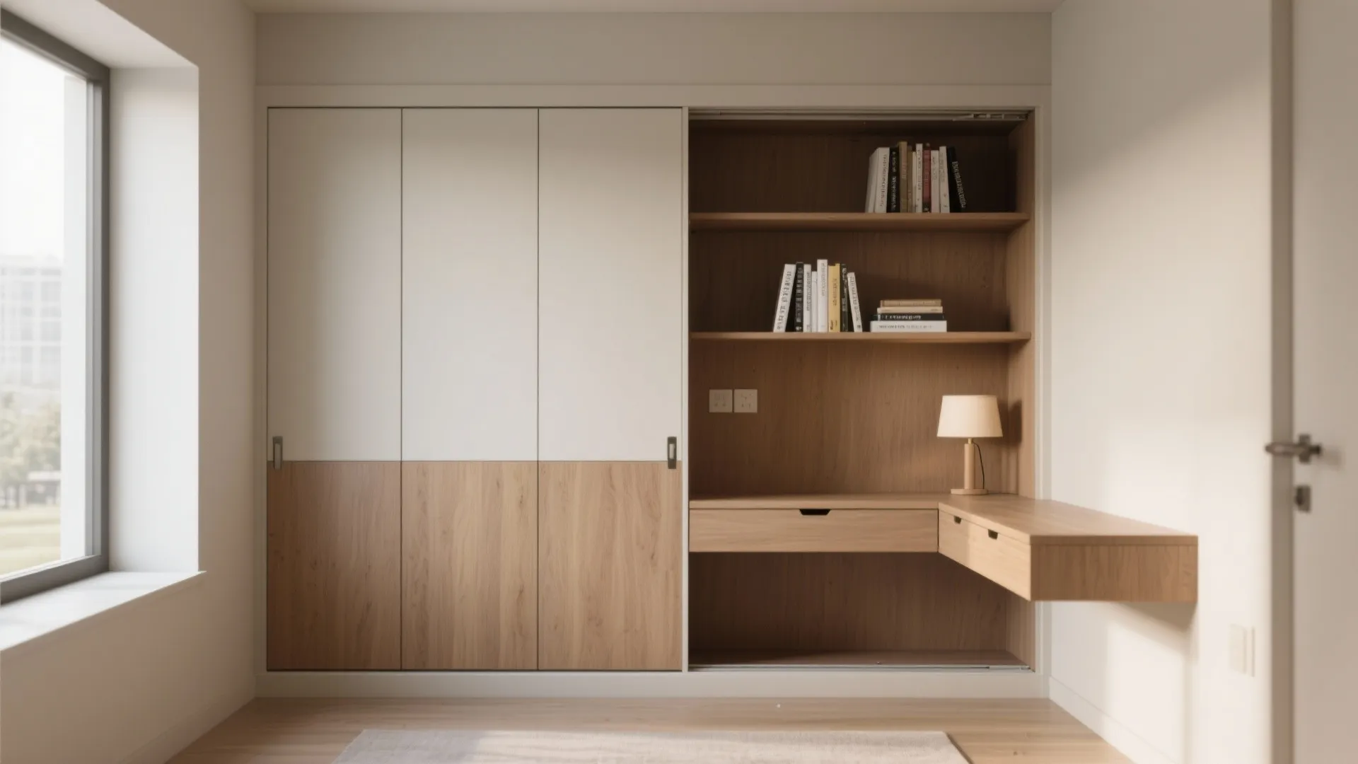 1. Murphy beds with built-in storage