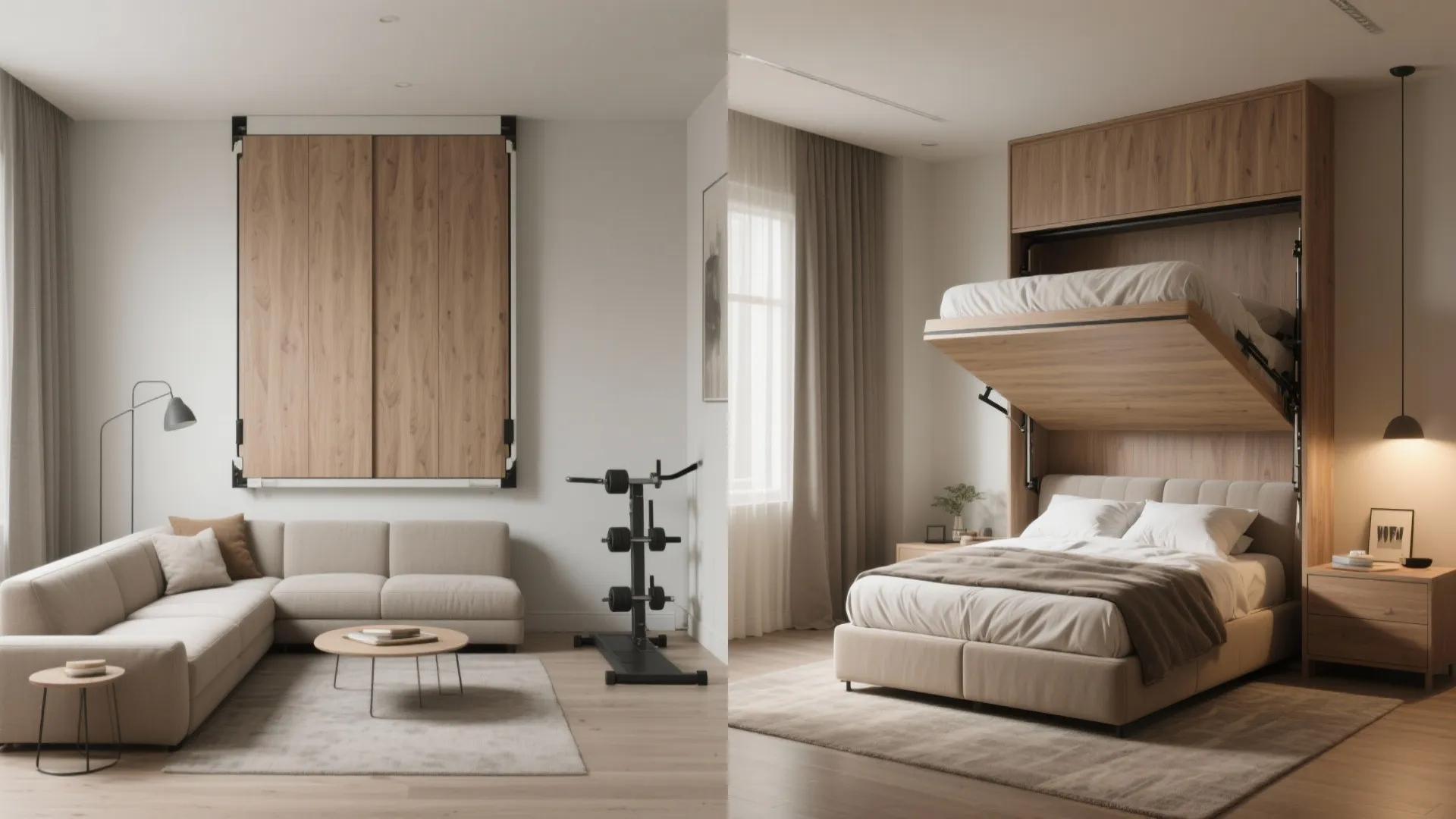 4. Murphy bed or sofa-bed for flexible living