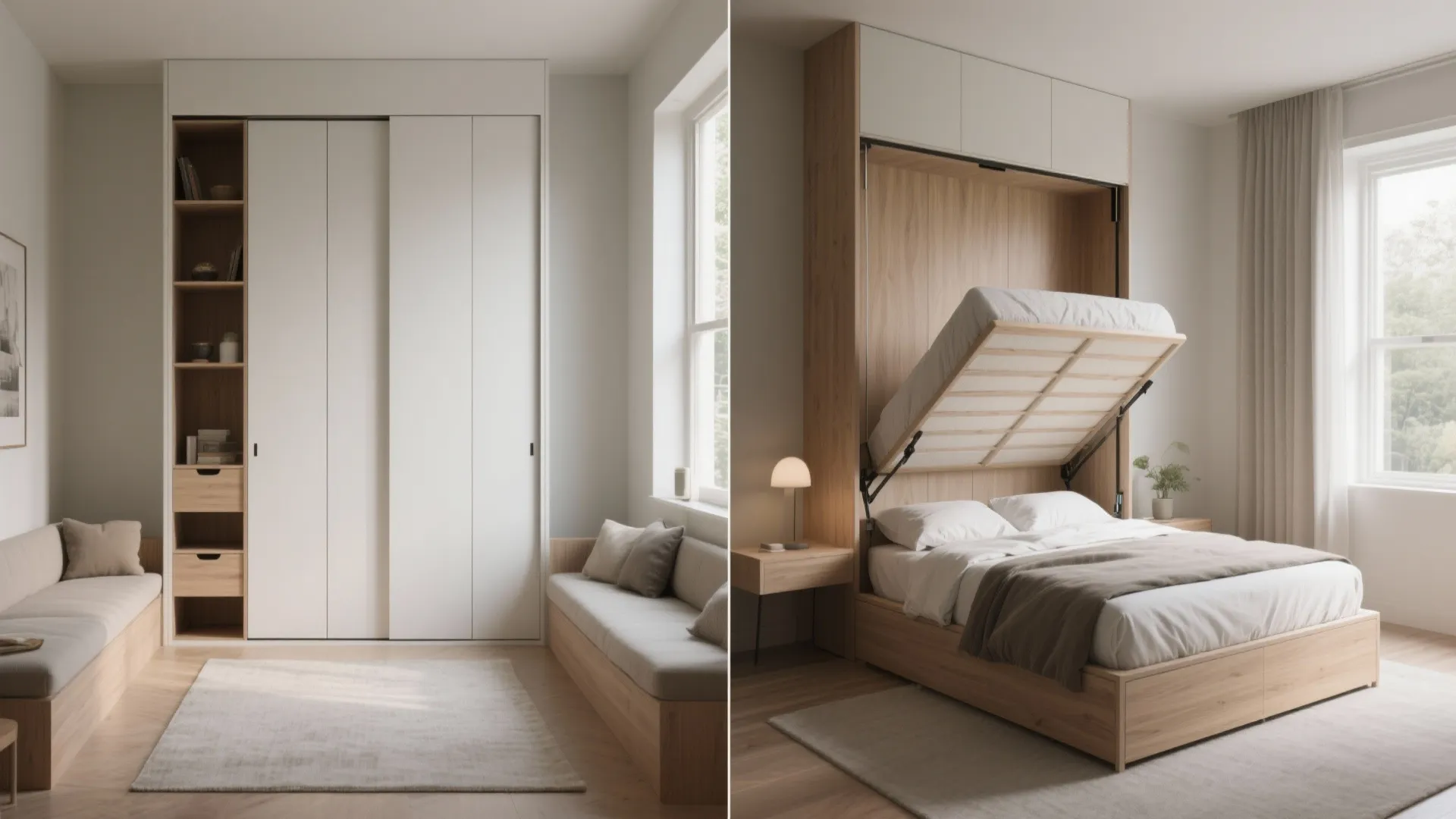 3. Install a wall bed or fold-down solution