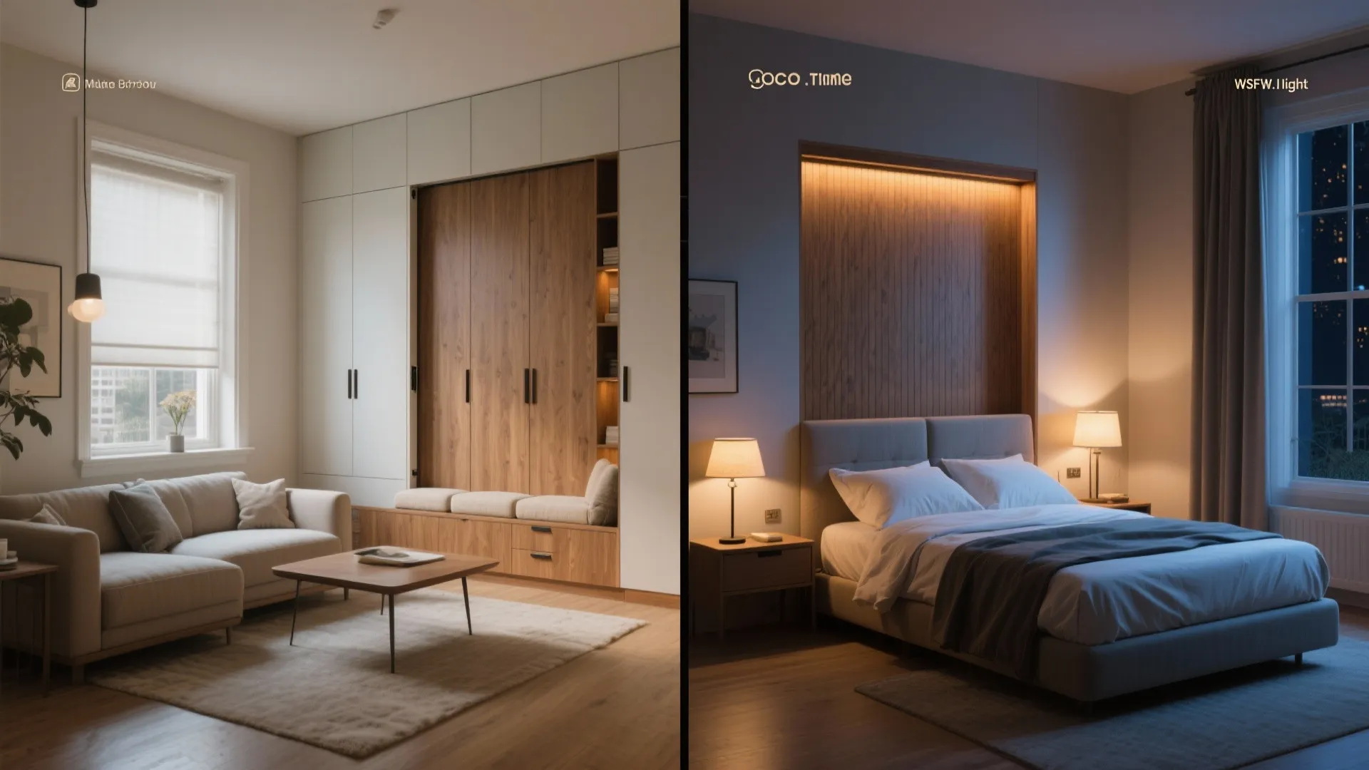 5. Murphy-Style Queen with Built-In Storage and Seating