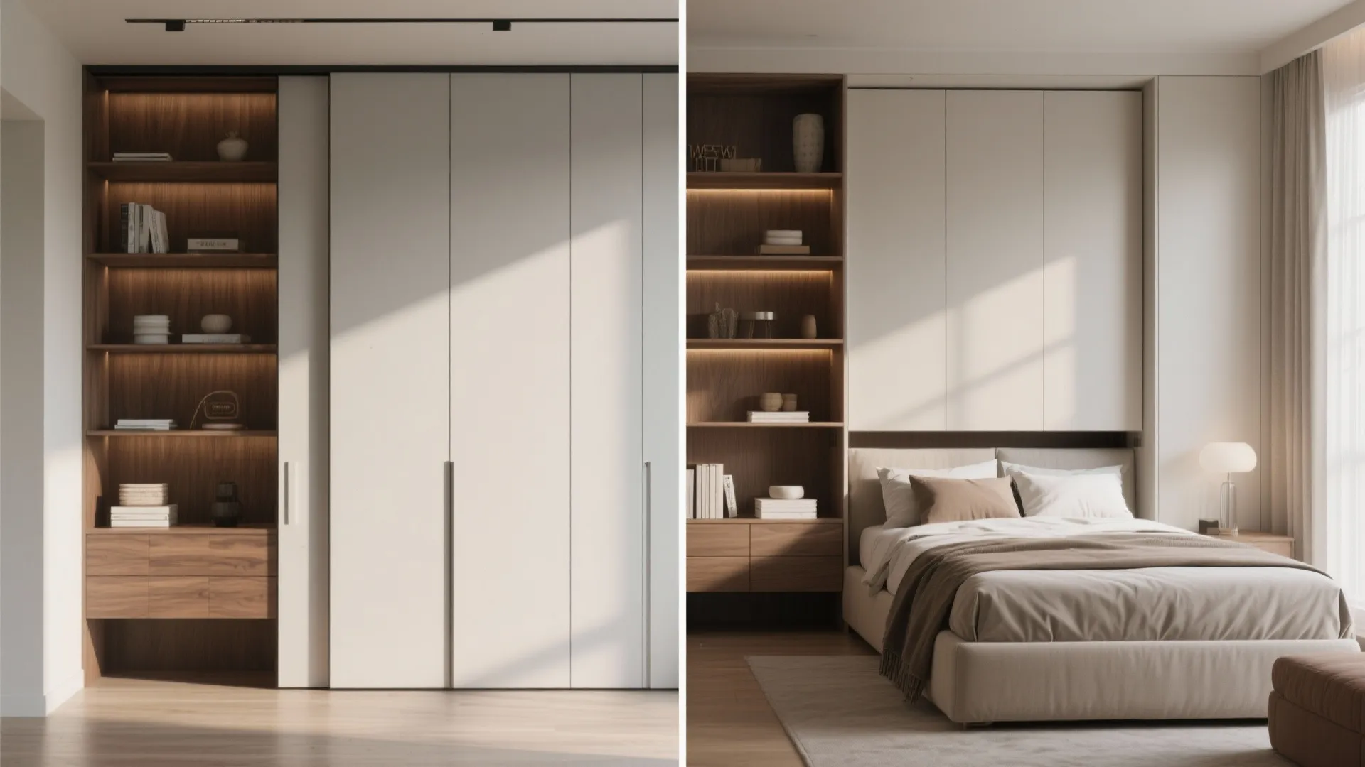 3. Murphy bed that folds into style