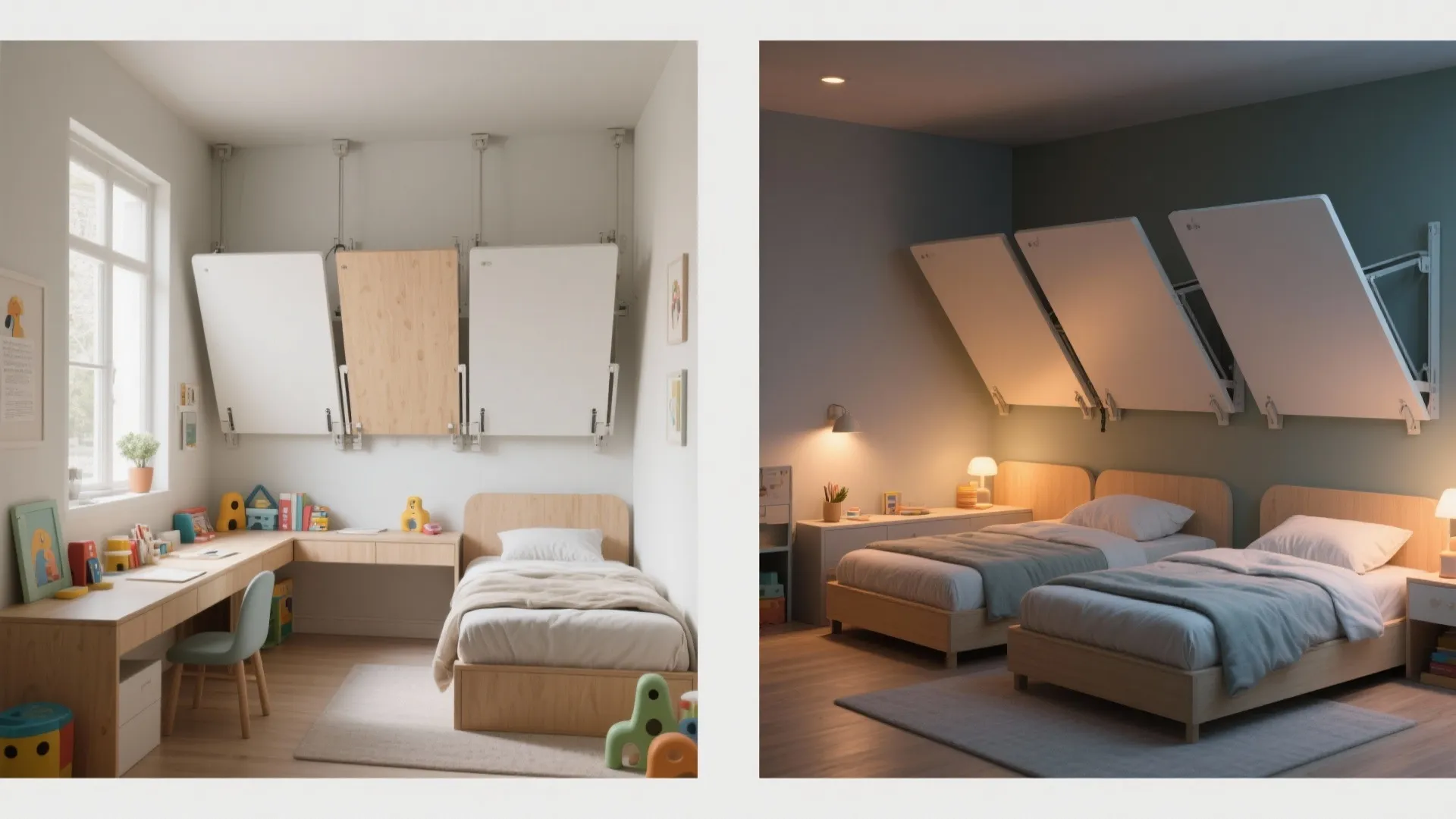 4. Fold-down murphy or wall beds