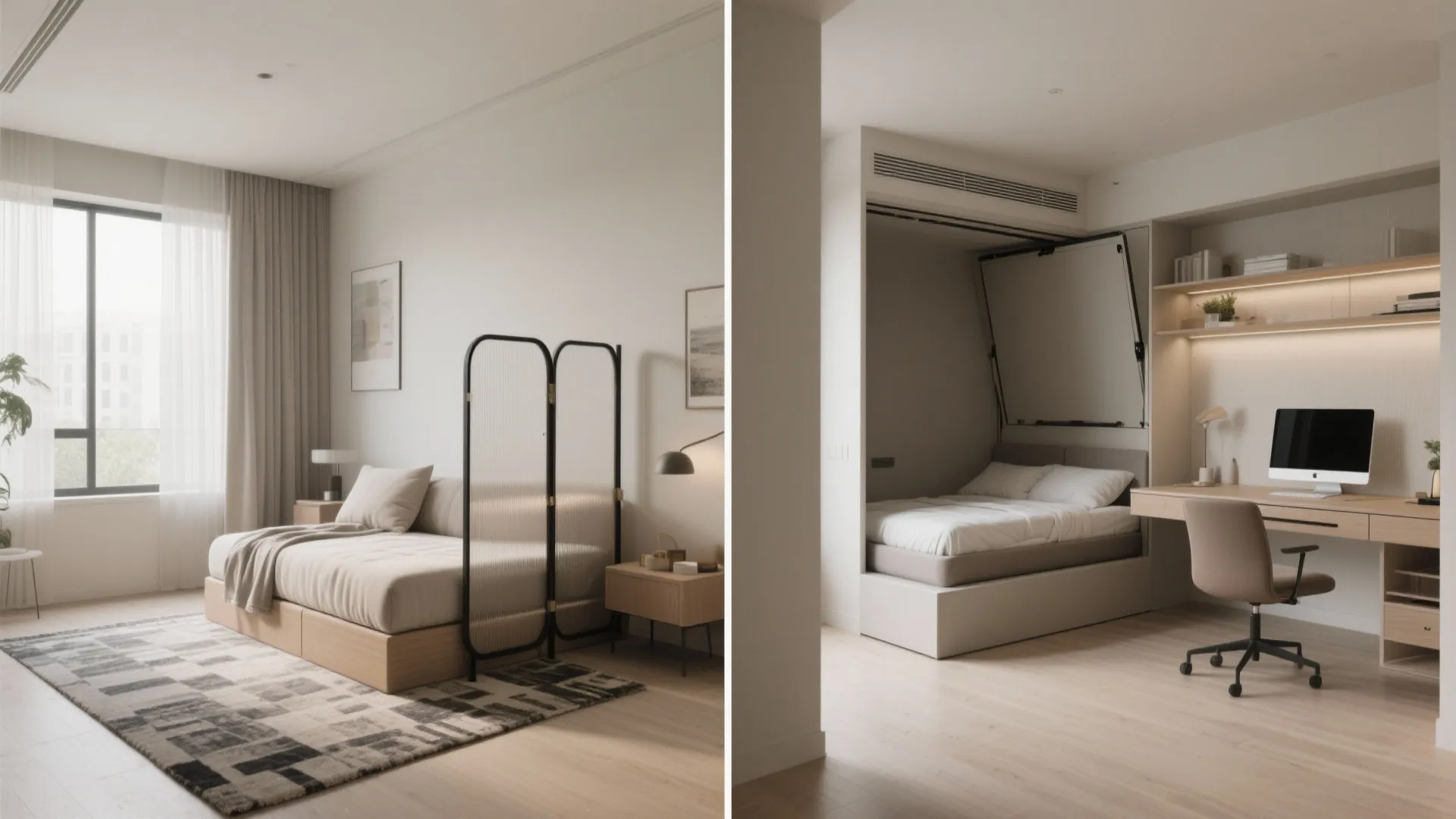 3. Convertible guest setup with clever zoning