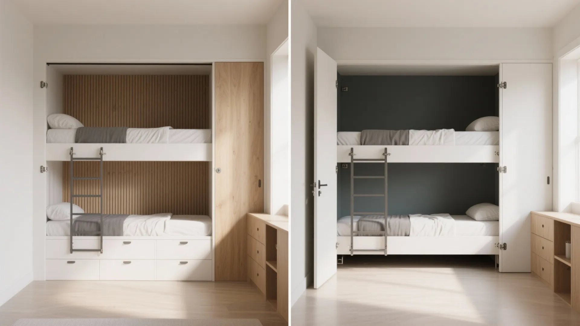 Convertible or Murphy-Style Bunks