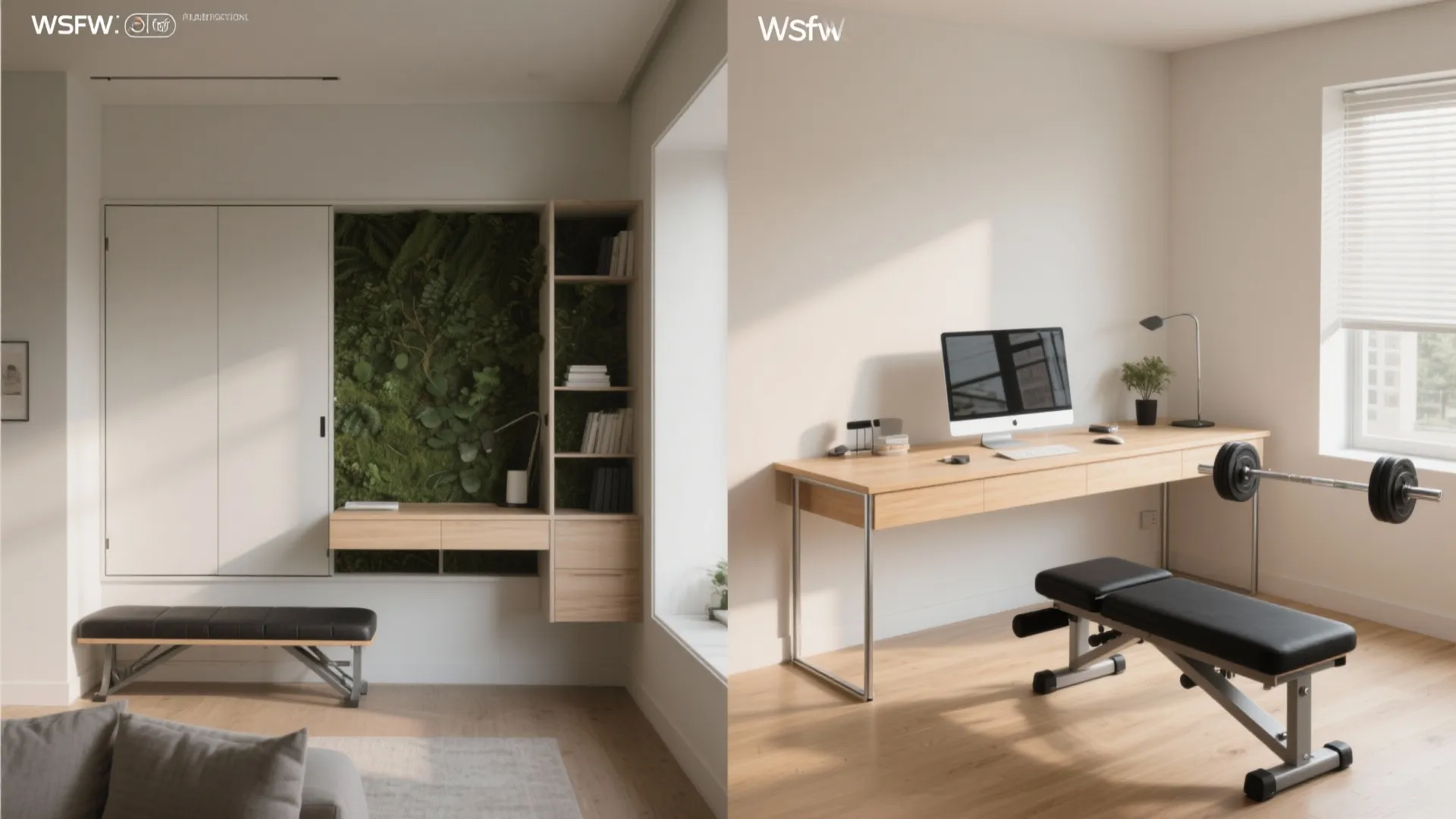 3. Convertible Furniture: Murphy Desk Meets Foldable Bench