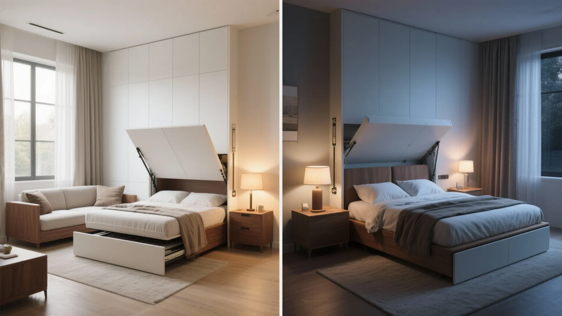 3. Murphy bed + fixed single (daybed) combo