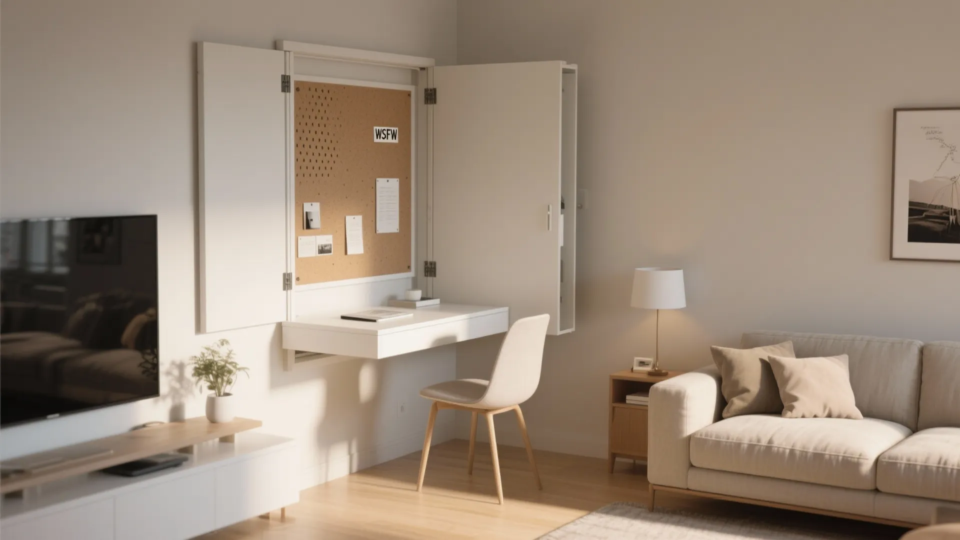 Fold-Down Murphy Desk