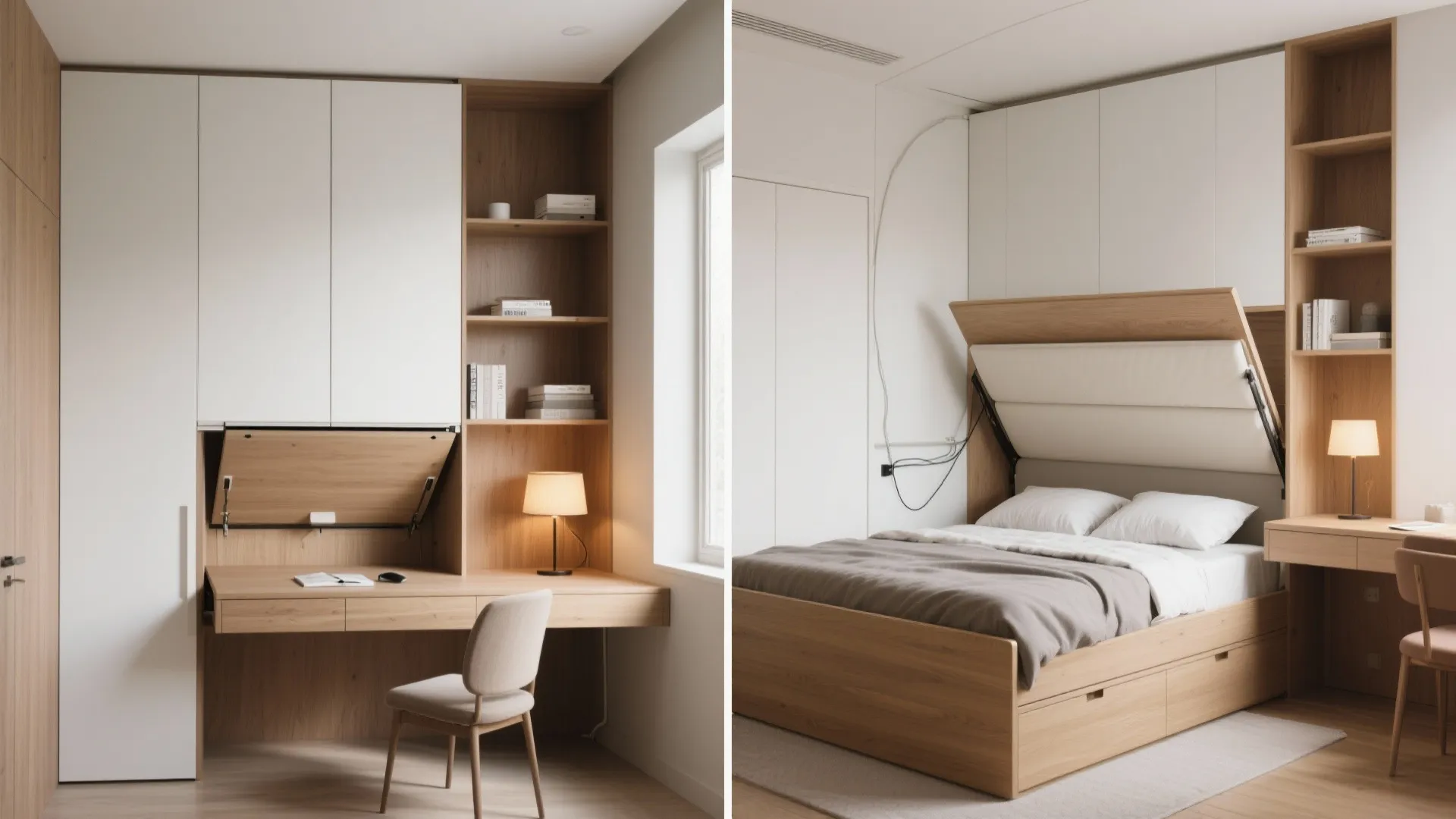 Convertible Study: Murphy Desk + Foldaway Guest Bed