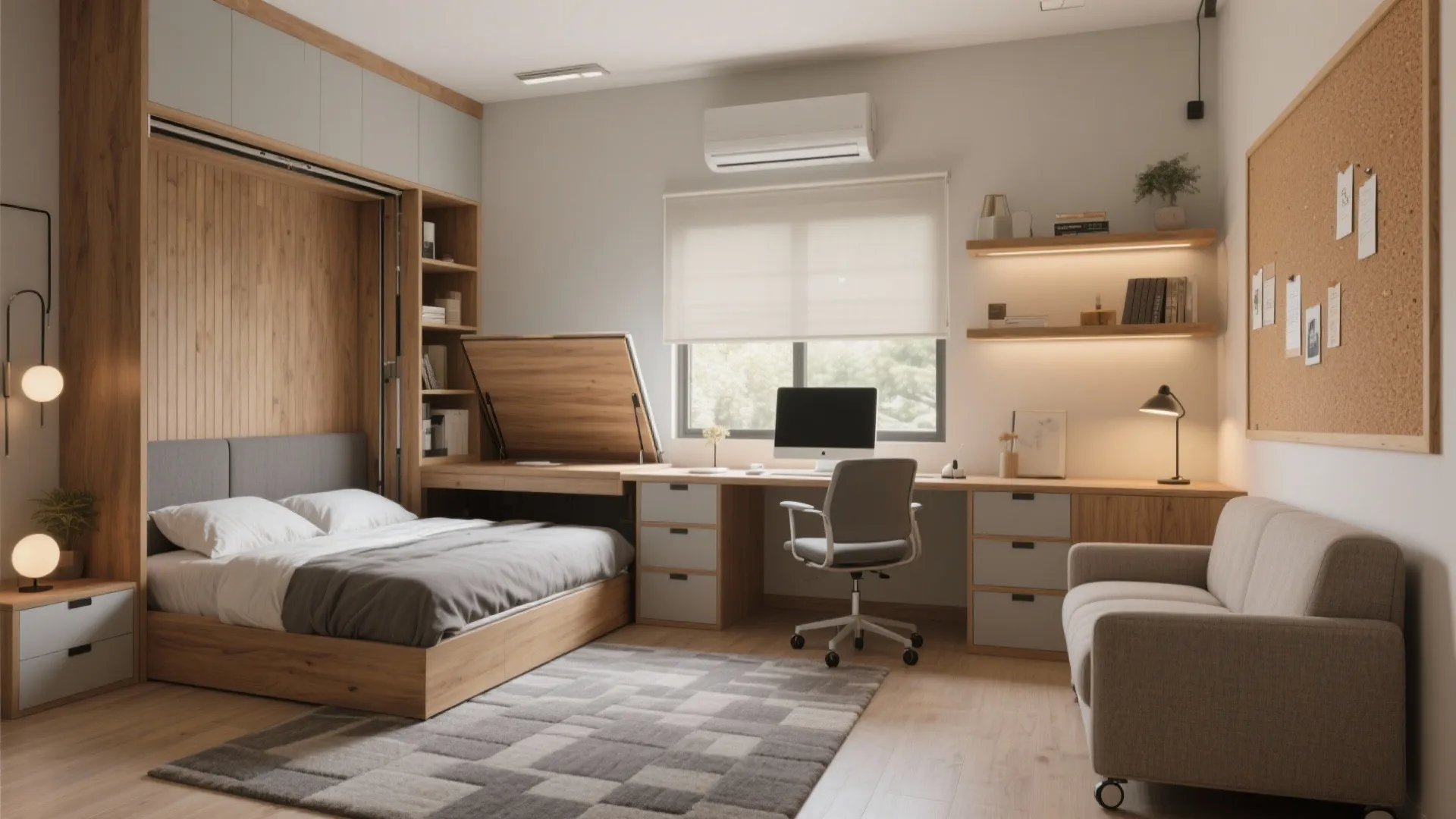 Flexible second bedroom: study, guest, and play