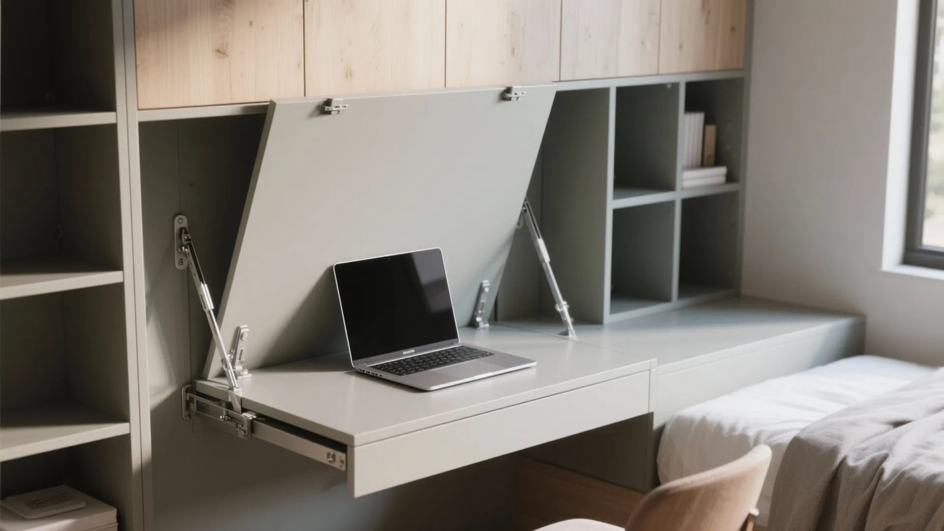3. Fold-down Murphy desk