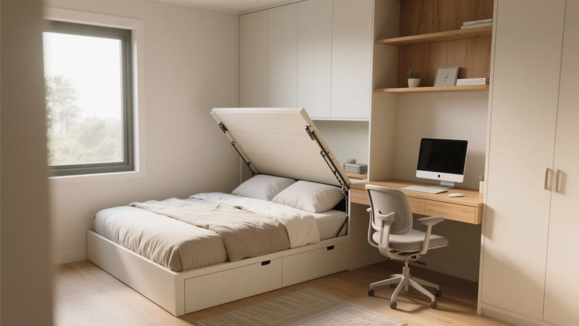 DIY Wall Bed with Desk - 5 Smart Ideas: Compact, buildable solutions to combine a bed and workspace in tight rooms