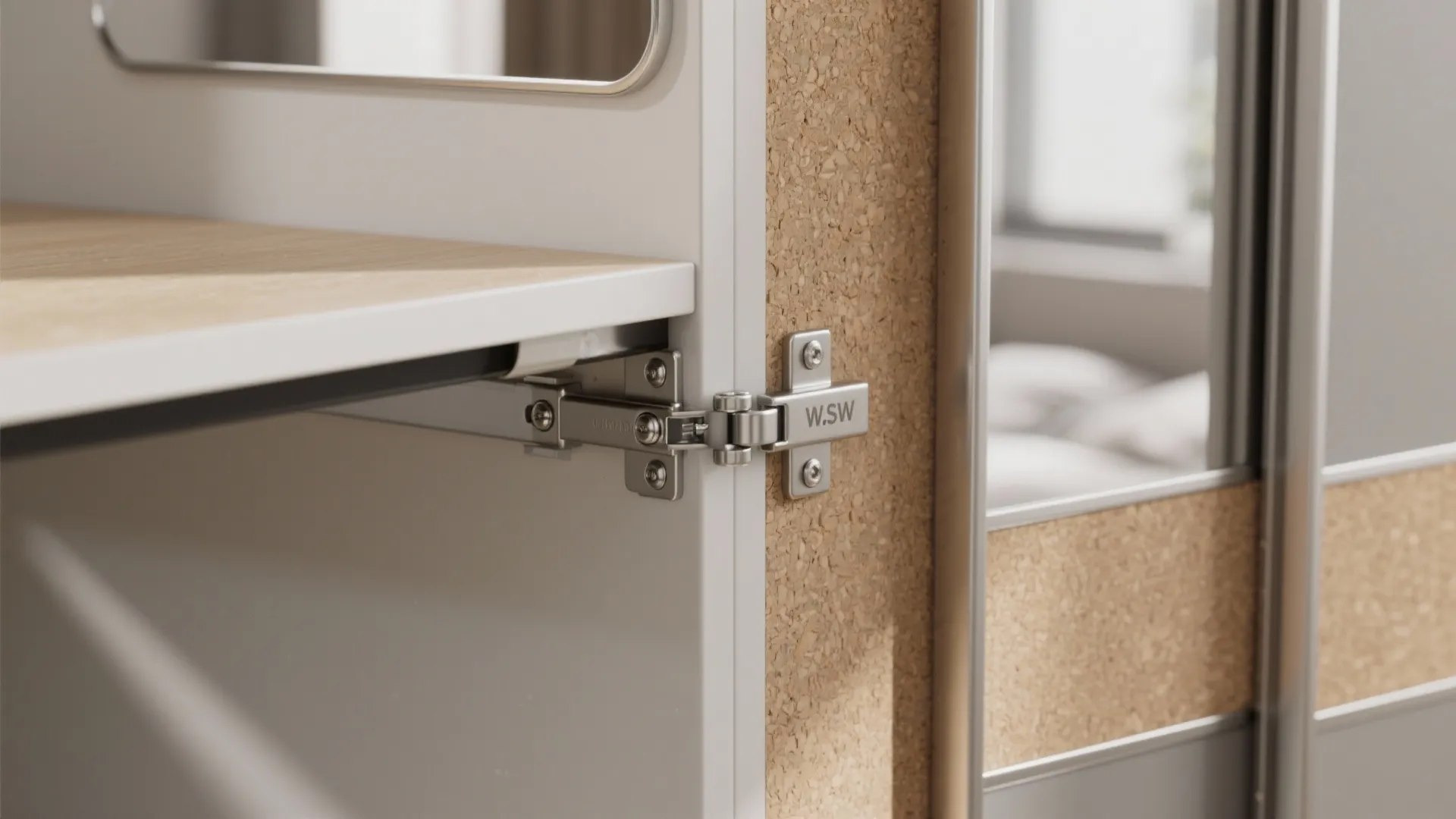 Bedroom multitaskers: sliding wardrobes, a Murphy desk, and calm acoustics