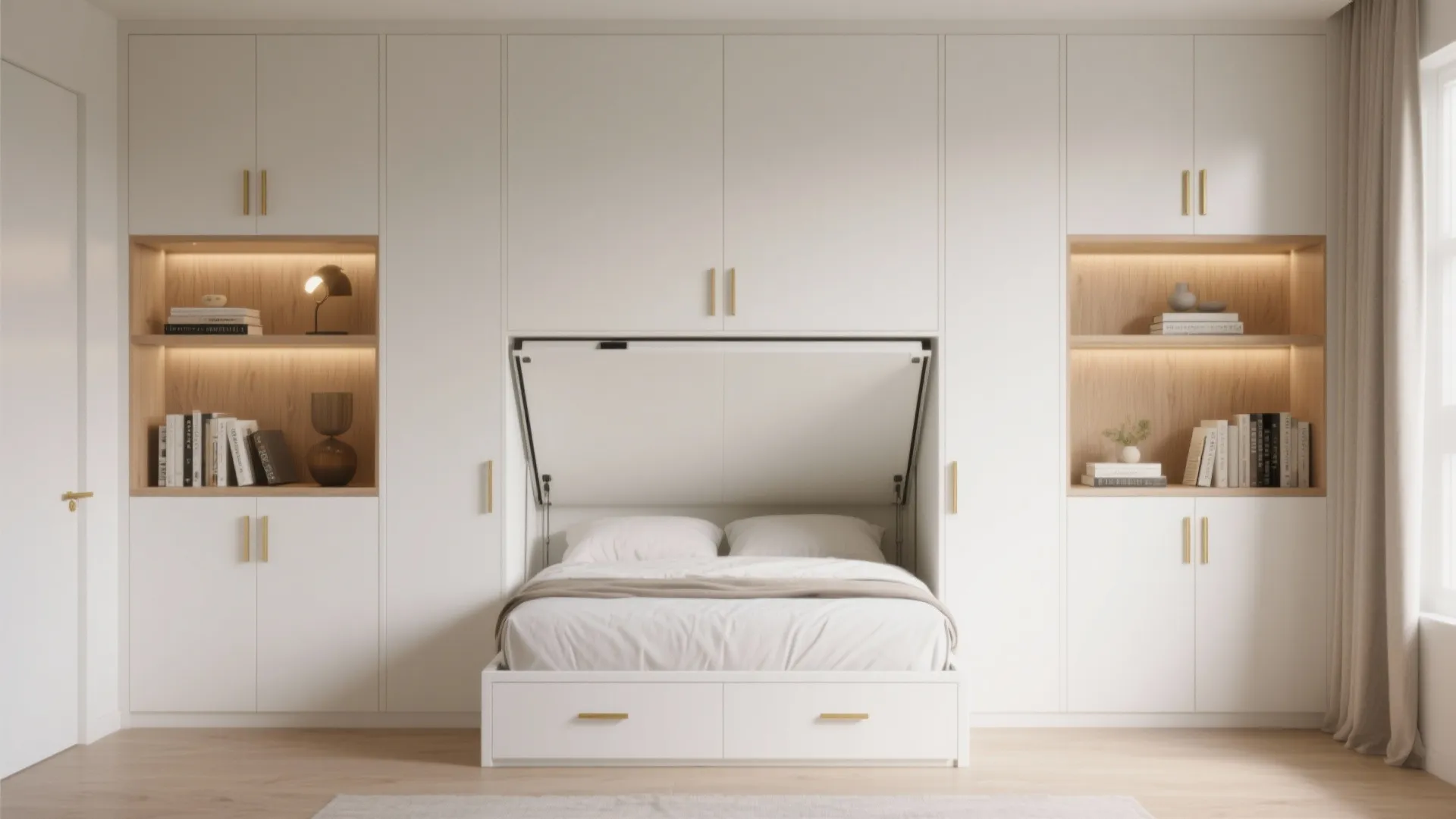 1. Murphy beds (vertical wall beds)