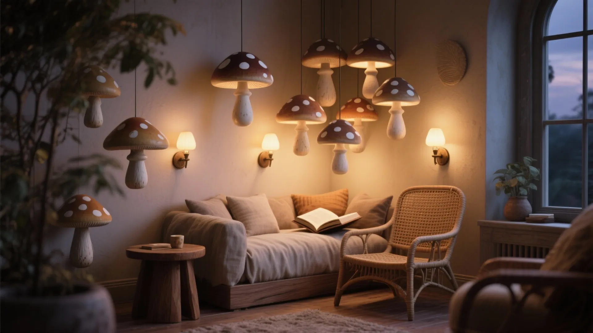 3. Mushroom-Shaped Lighting