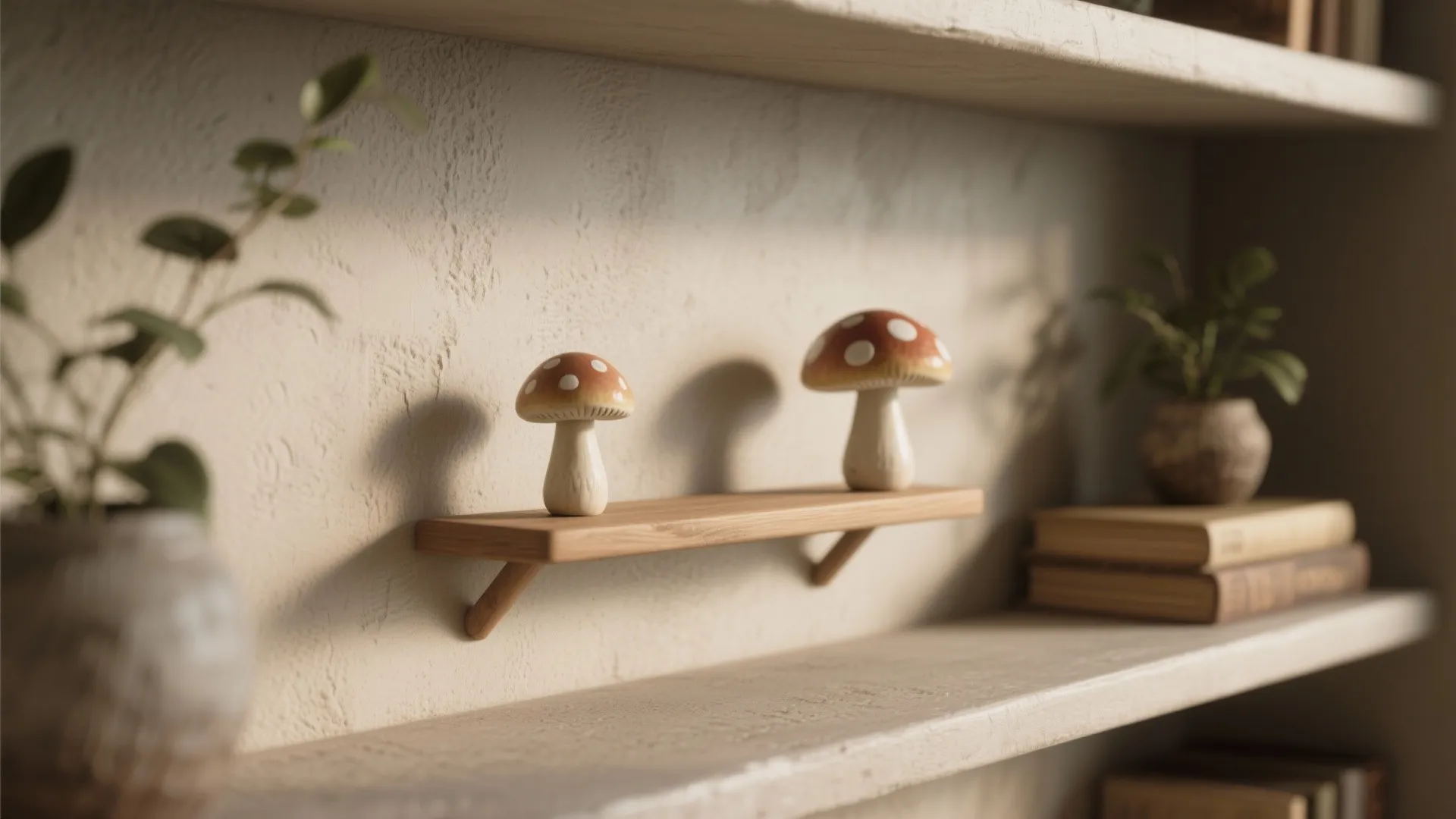 5. Tiny Mushroom Shelves & Curio Displays