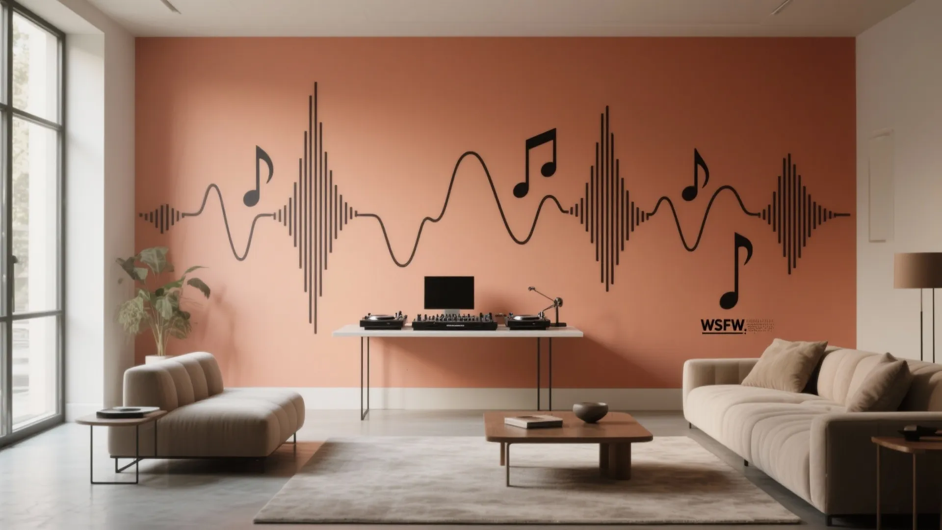 Music-Inspired Wall Mural