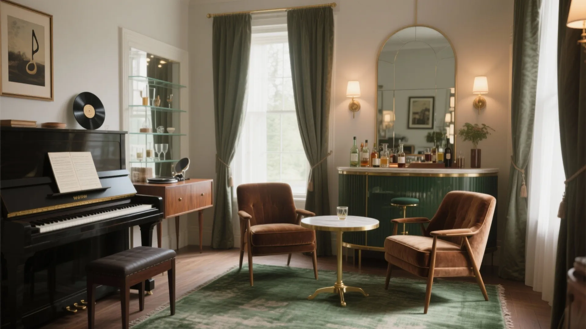 4) Music Parlor + Drinks Nook