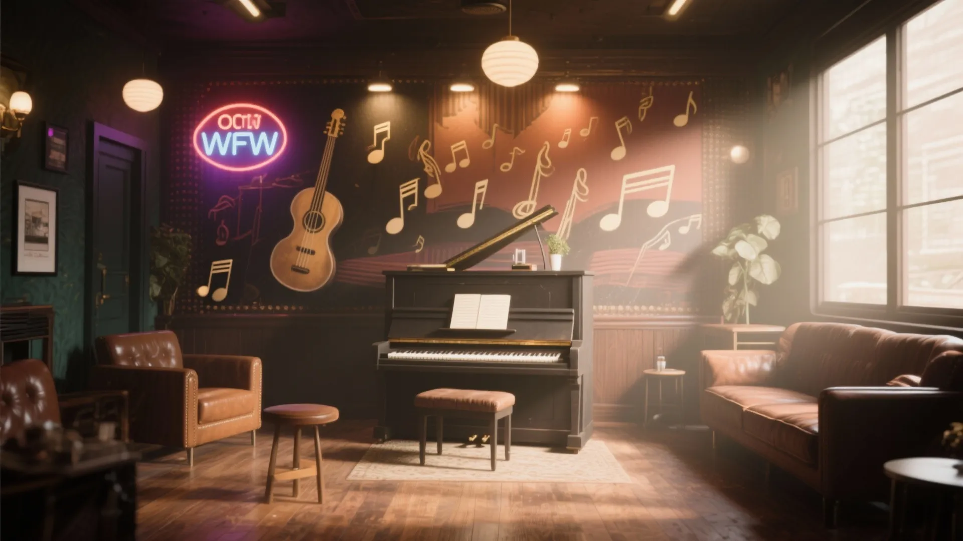 4. Themed Wall Murals