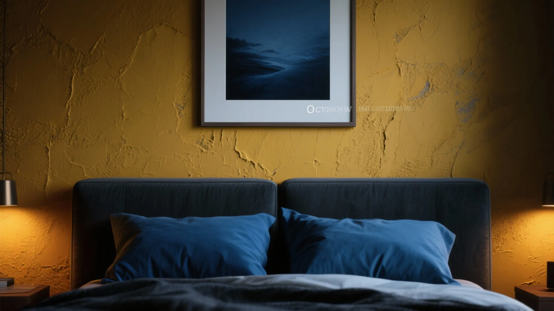 2. Accent Wall in Mustard for Depth