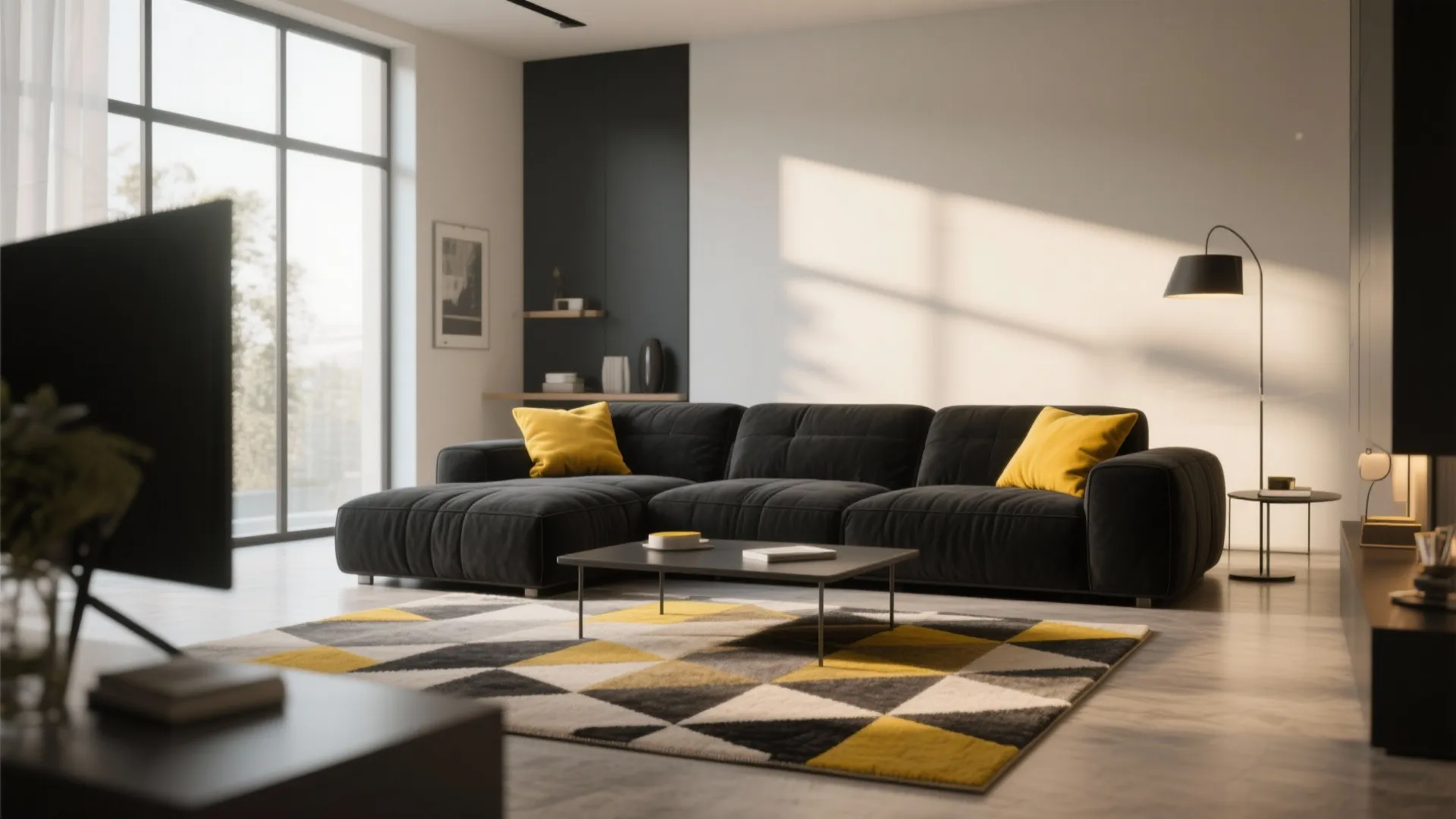 7. Mustard Yellow Accents for Playful Pop