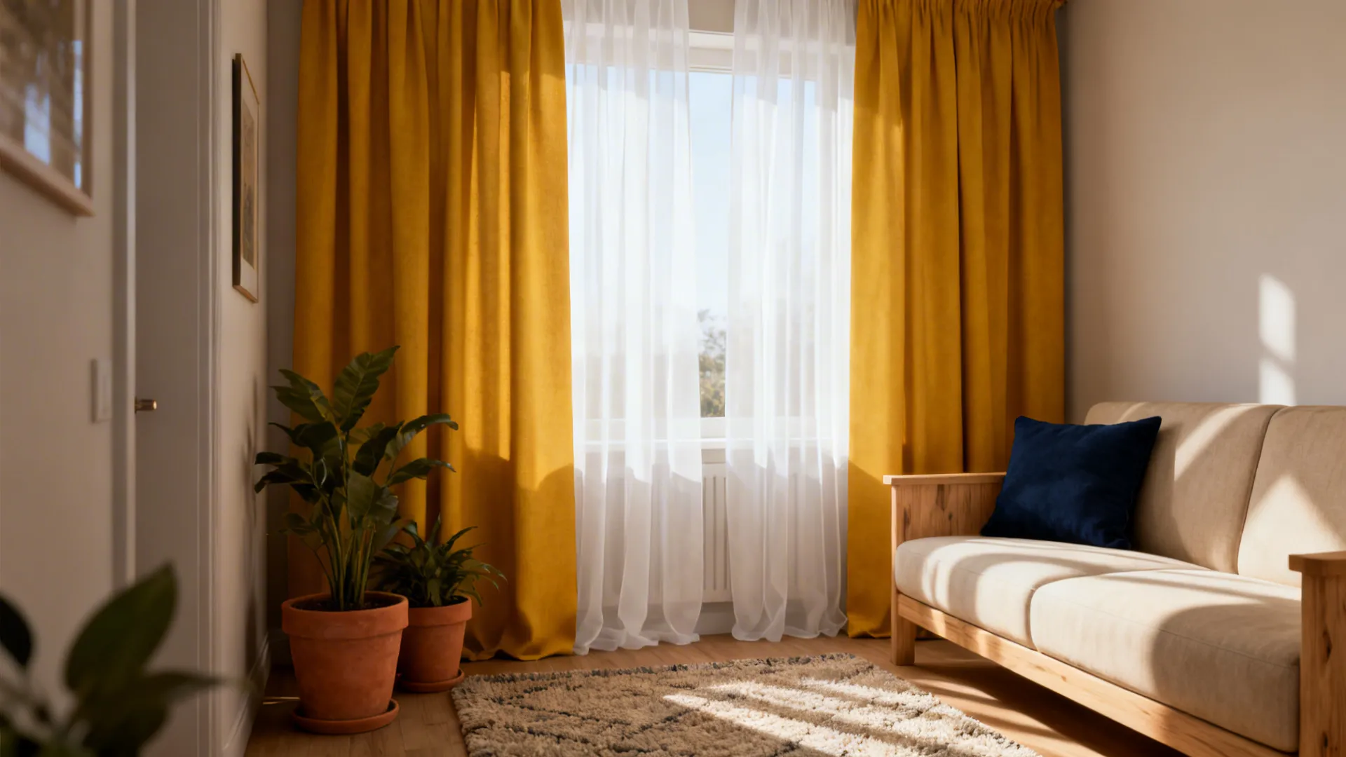 Mustard Yellow Curtains: 5 Small-Space Inspirations