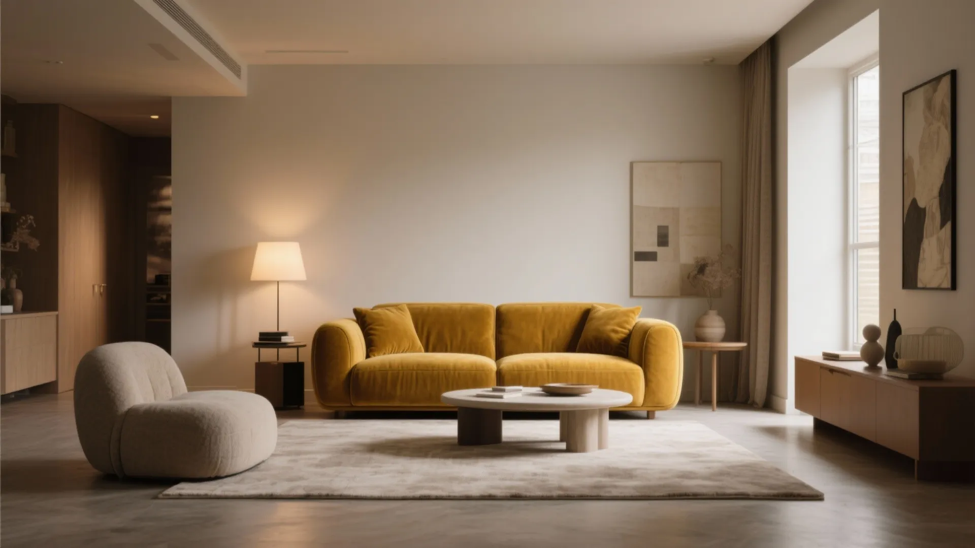 Mustard Sofas as a Focal Point