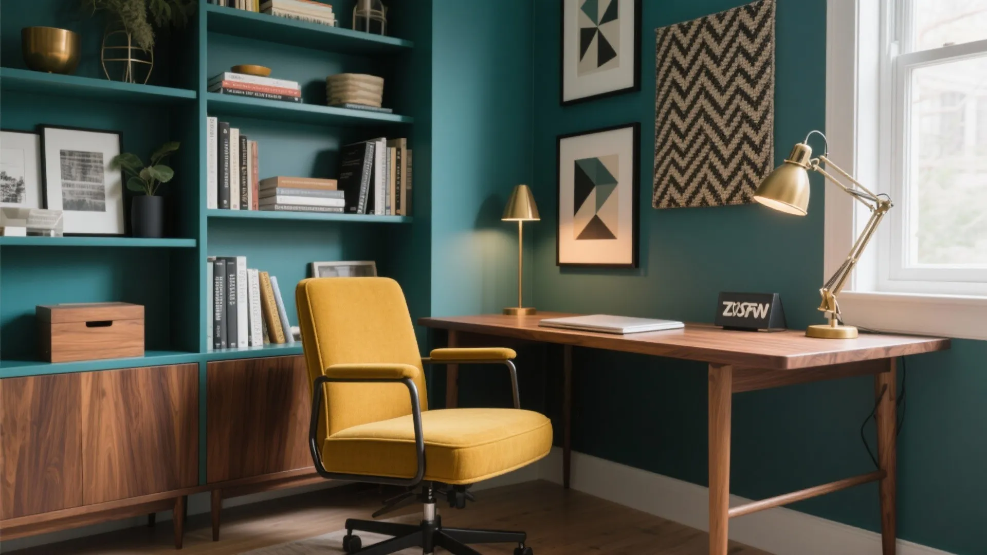 Mid-century Pop: Mustard + Teal