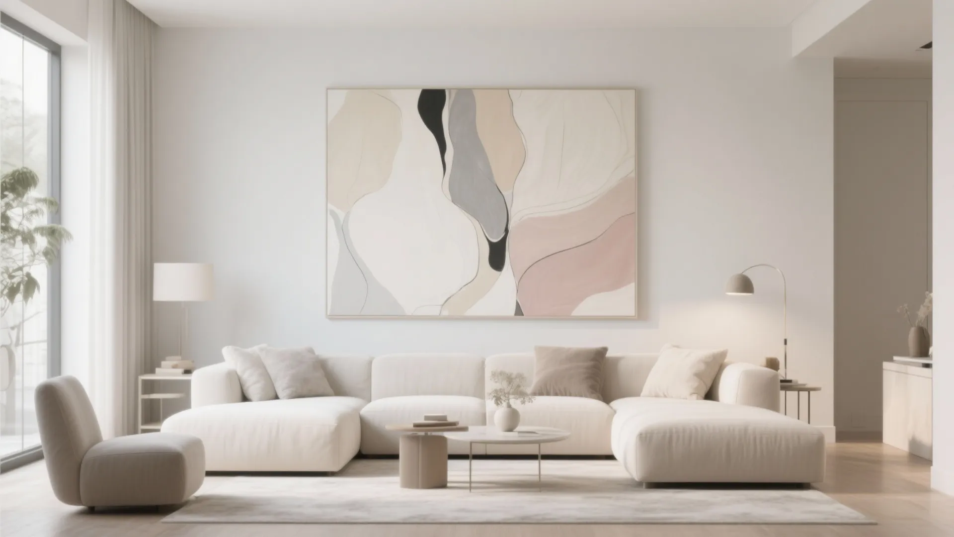 7. Statement Artwork in Muted Tones