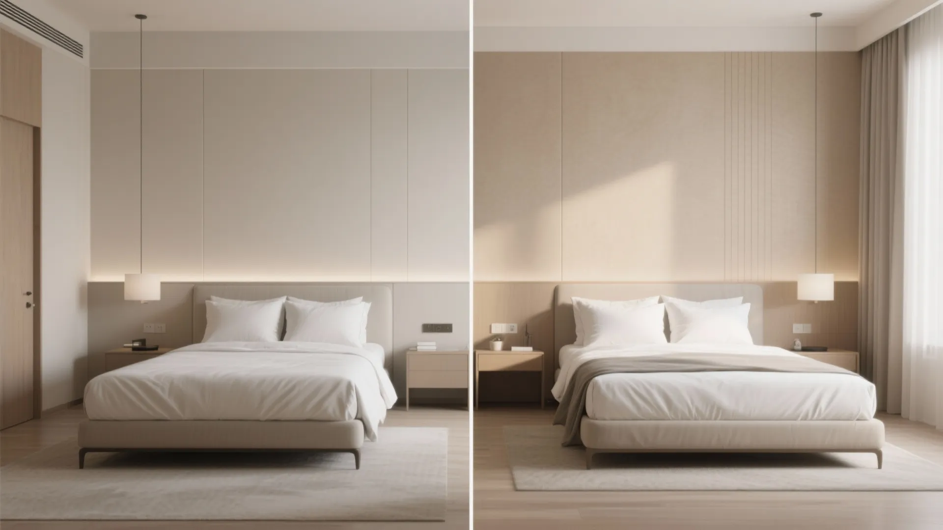 4. Muted Beige Accent Wall