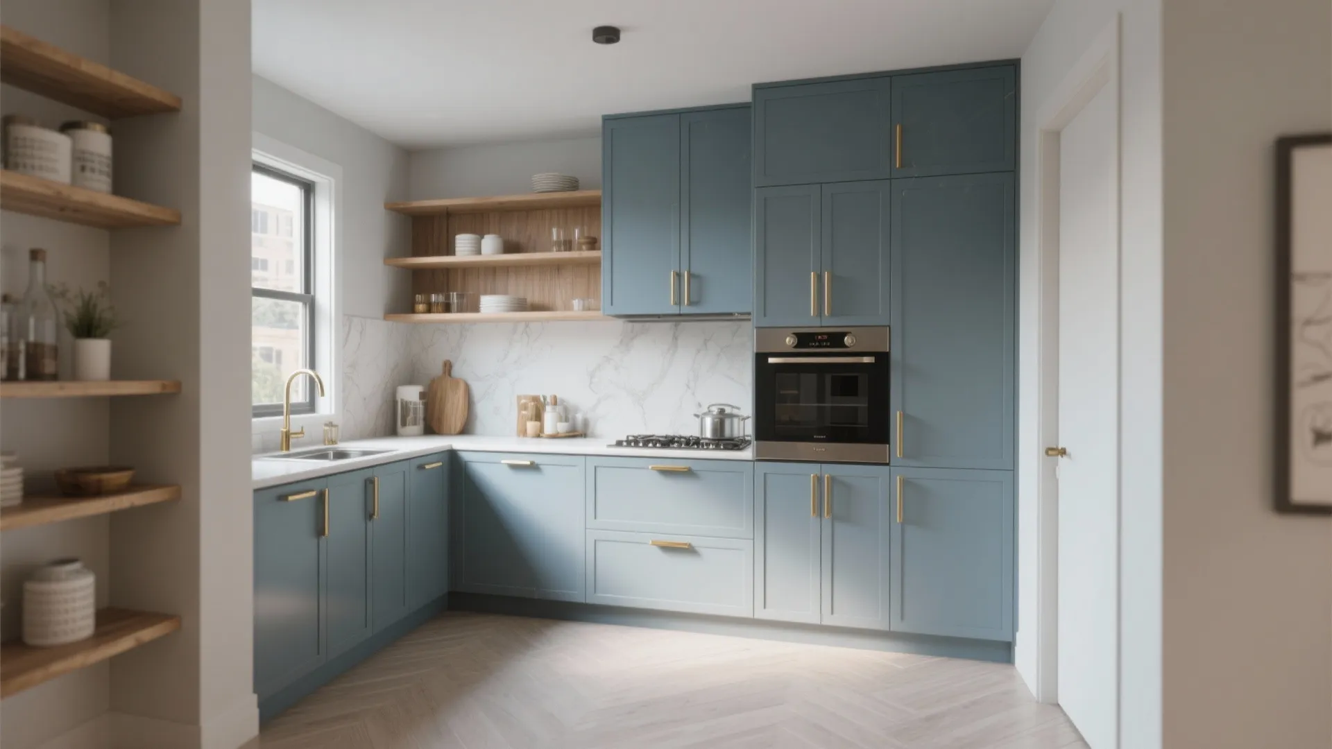 4. Muted Blue-Gray for a Calm, Contemporary Feel