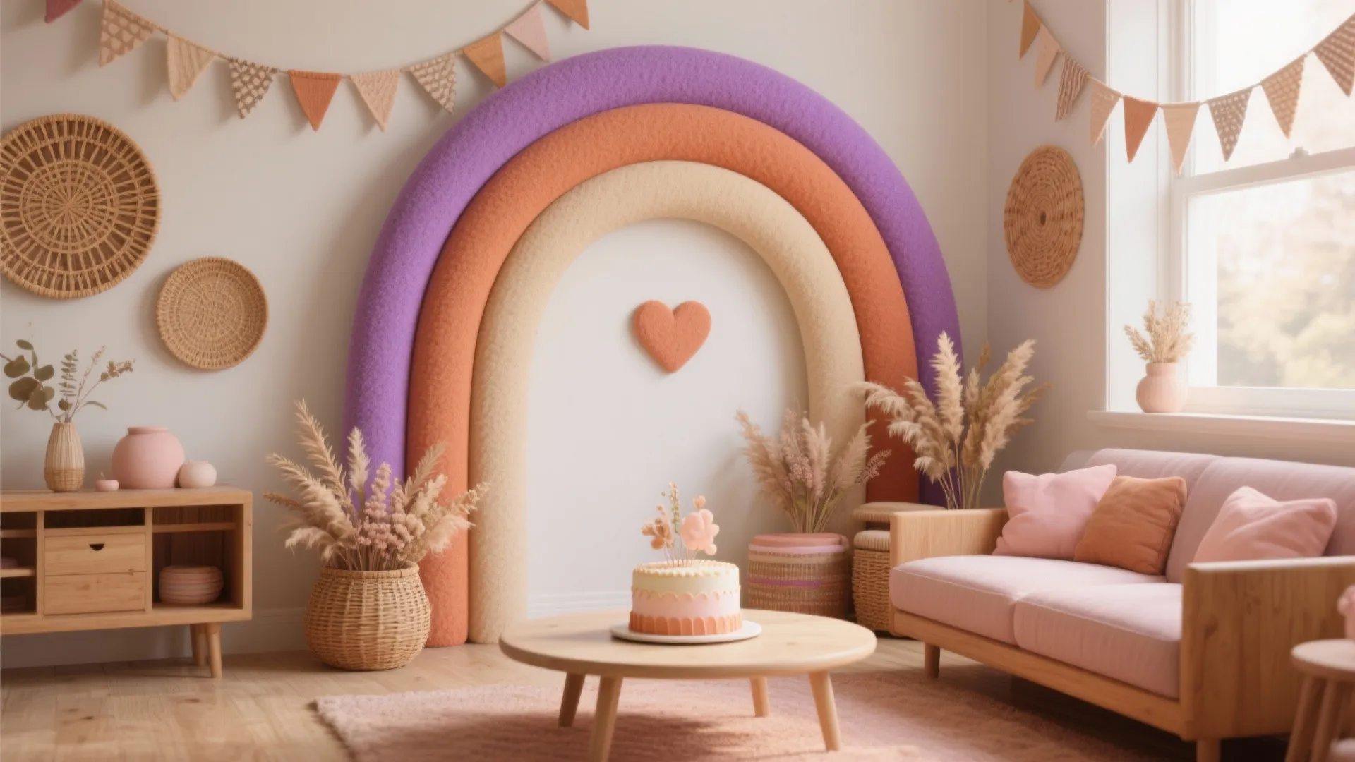 Modern Boho Rainbow with Muted Tones