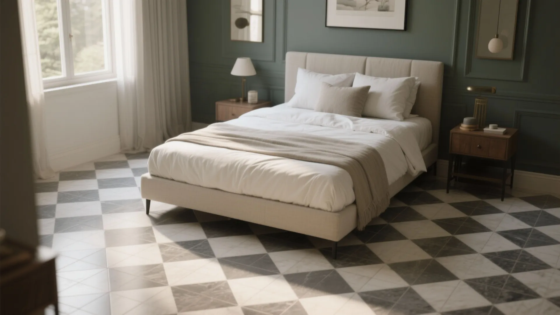 4. Checkerboard or two-tone grids for a retro-cool vibe