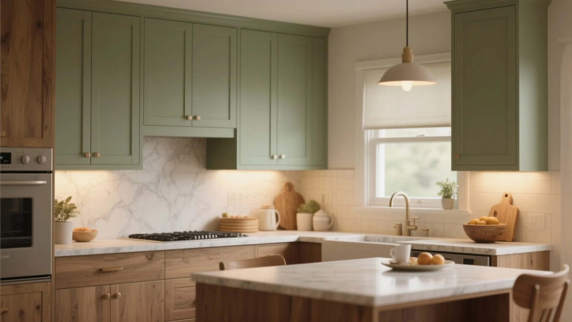 4. Muted Green and Earth Tones