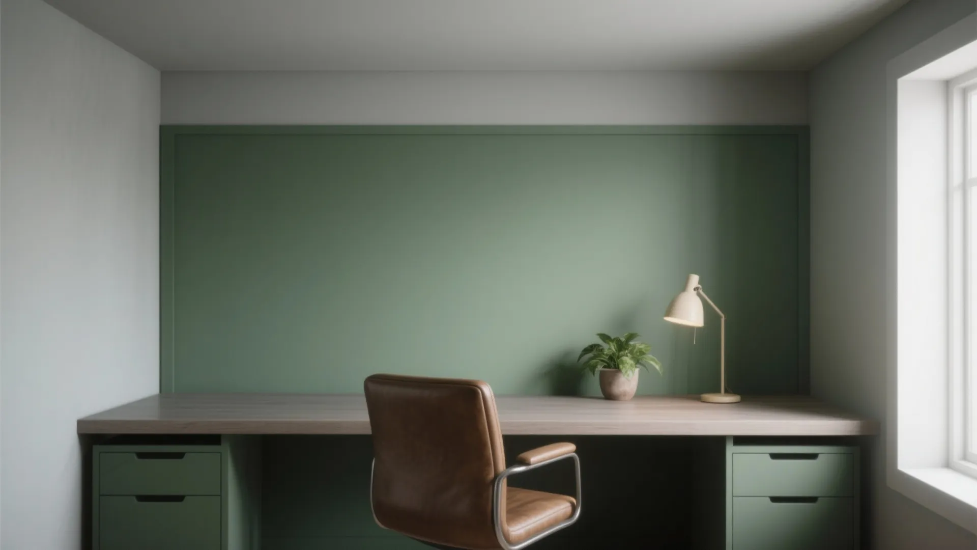 Muted green to boost calm and focus