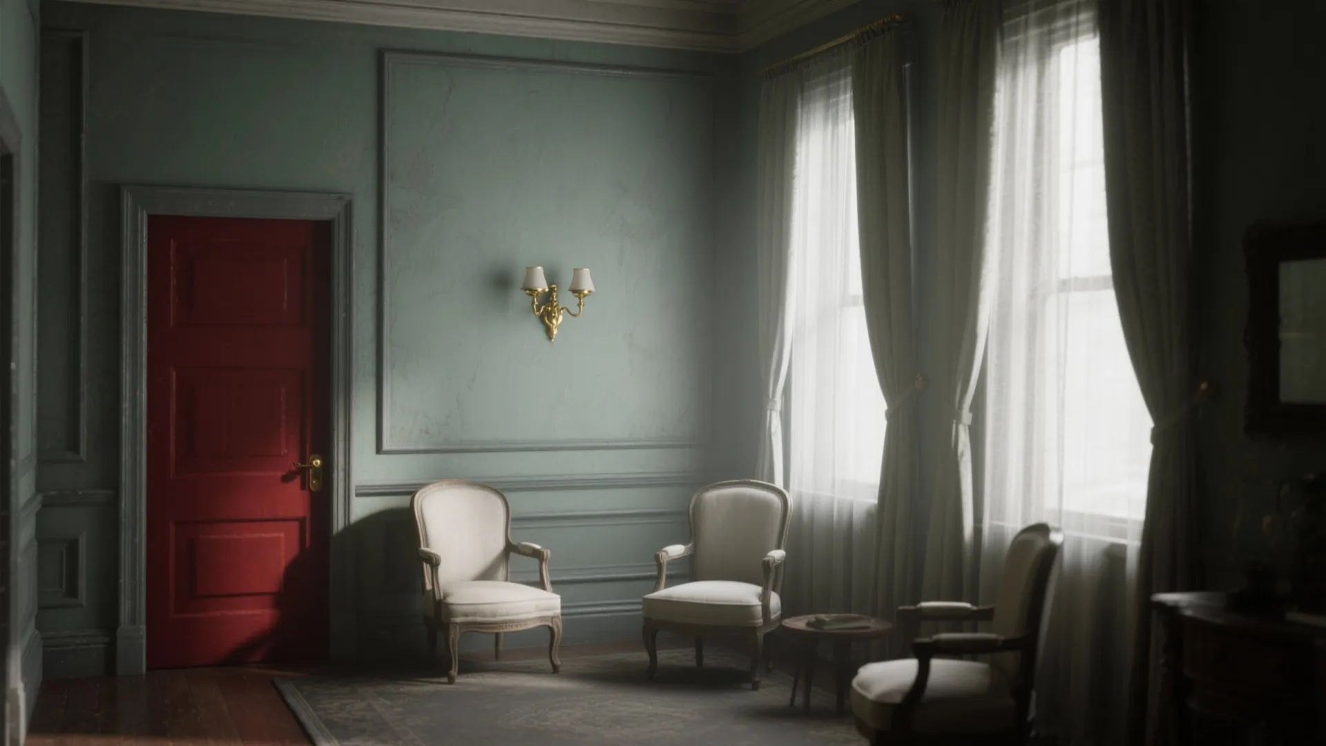 2. Muted monochrome with one accent