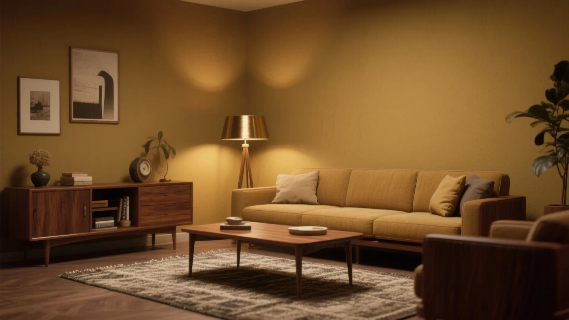 2. Muted Mustard for Vintage Vibes